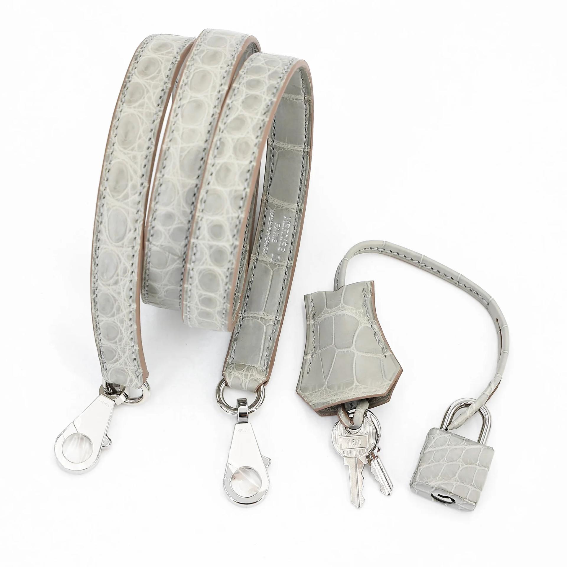Brand New ( Rank N ) HERMÈS Limited Edition Kelly 25 Gris Perle (80) Matte Alligator Palladium hardware K (2025) - 21