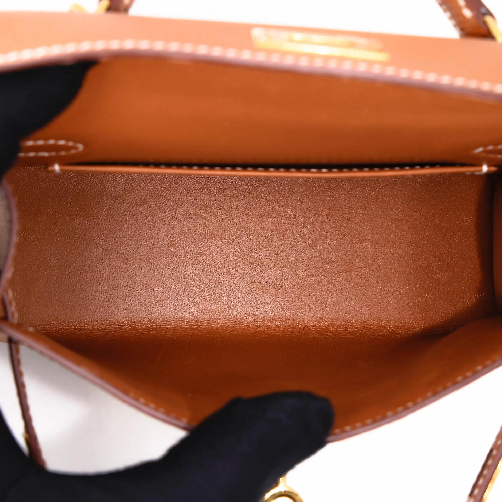 SA超美品 HERMÈS 愛馬仕 Mini Kelly 二代 37 金棕色 Gold Epsom牛皮 金扣 U刻 2022年 - 18