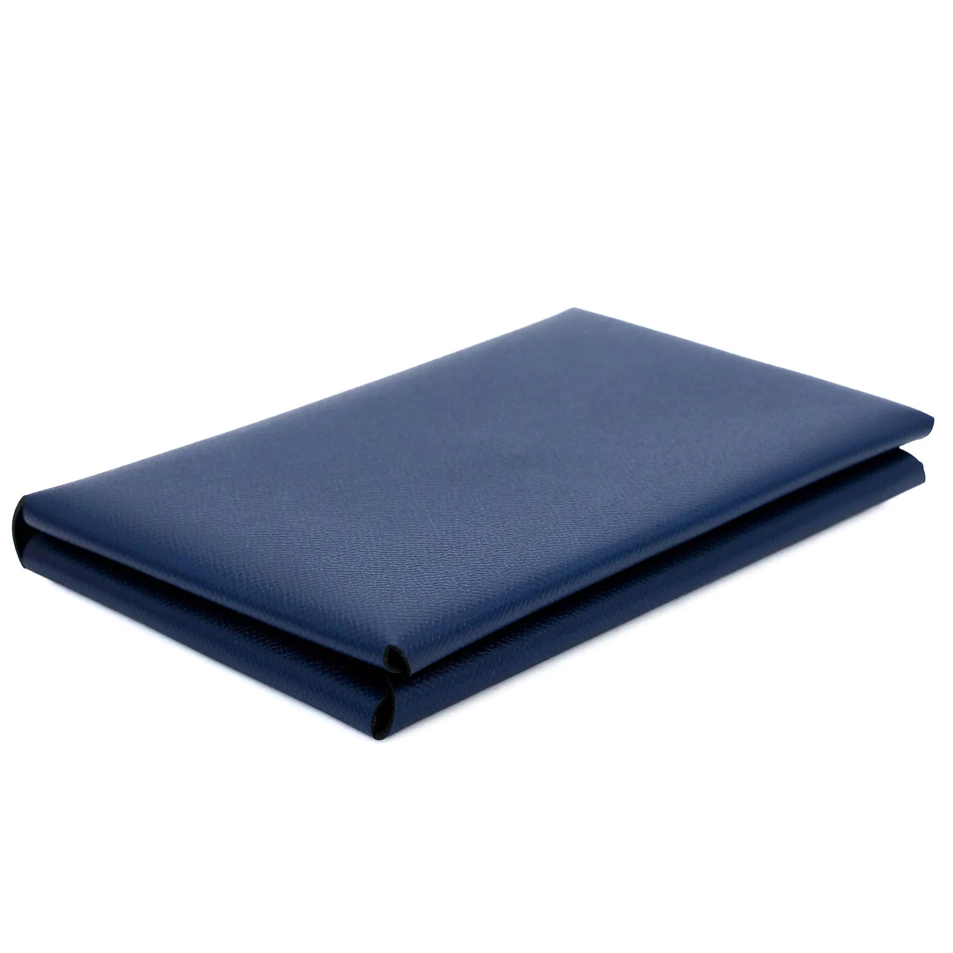 Brand New ( Rank N ) HERMÈS Calvi Pouch GM Bleu Saphir (73) Noir (89) Epsom Palladium hardware - 4