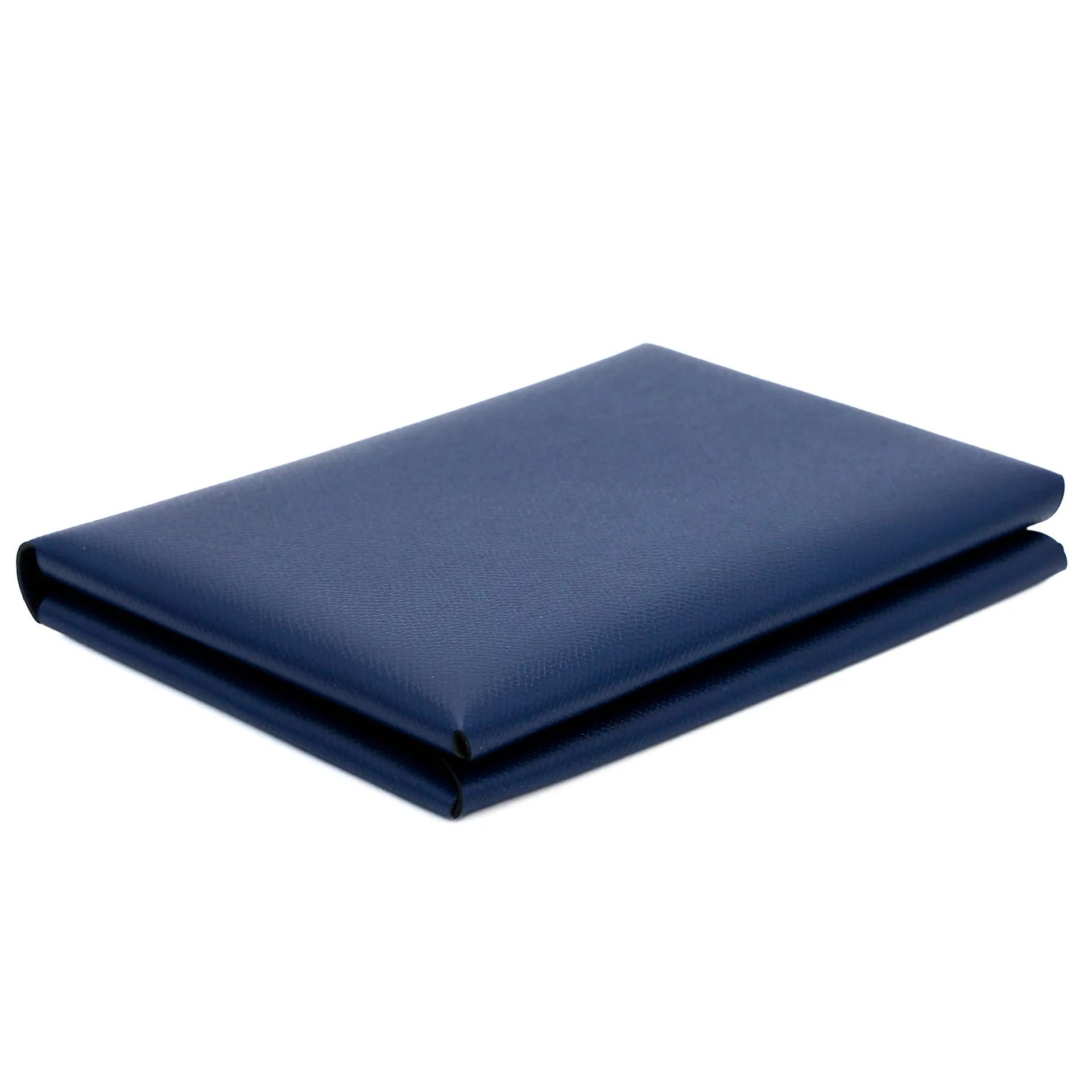 Brand New ( Rank N ) HERMÈS Calvi Pouch GM Bleu Saphir (73) Noir (89) Epsom Palladium hardware - 6