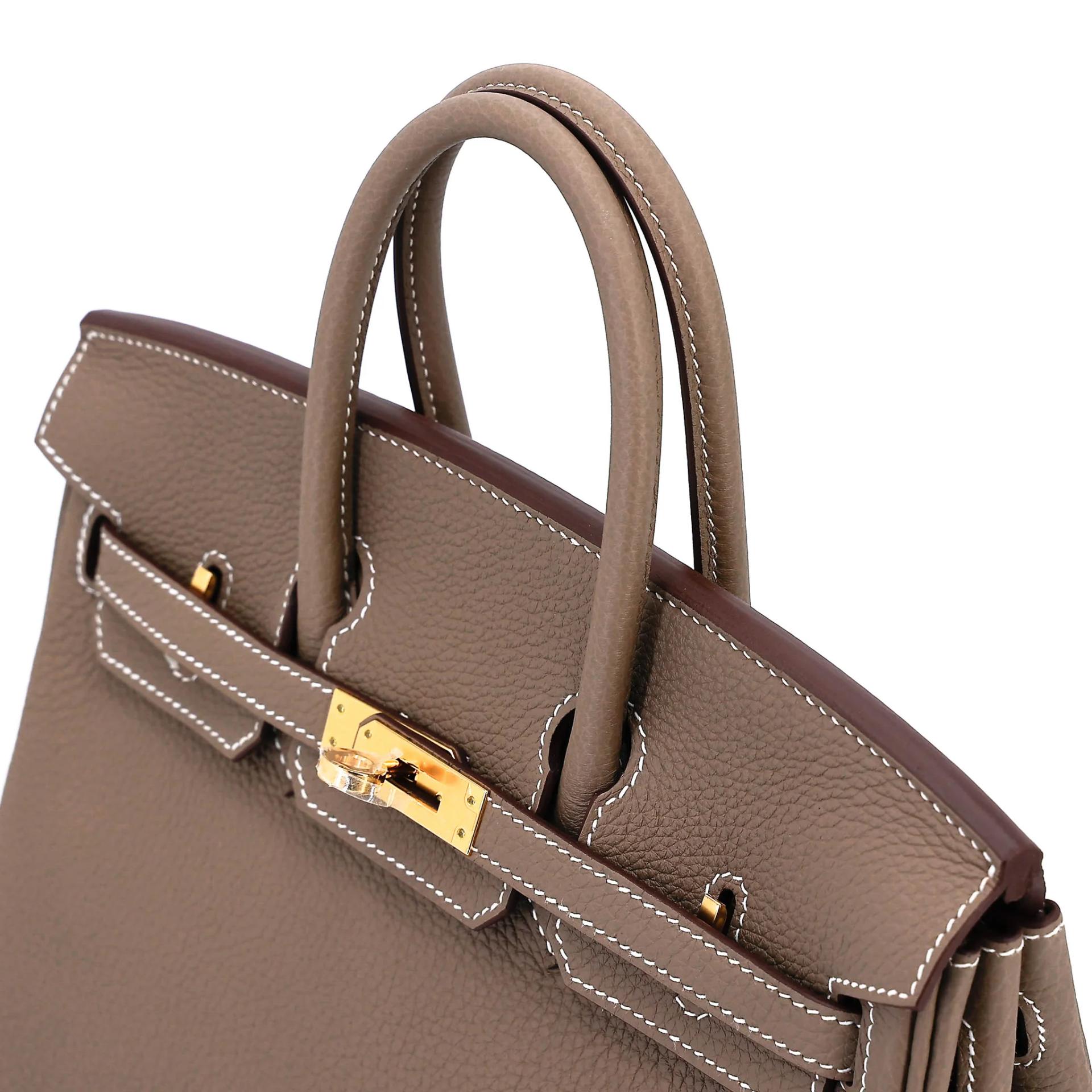 Unused ( Rank NS ) HERMÈS Birkin 25 Etoupe (18) Togo Gold hardware K (2025) - 3