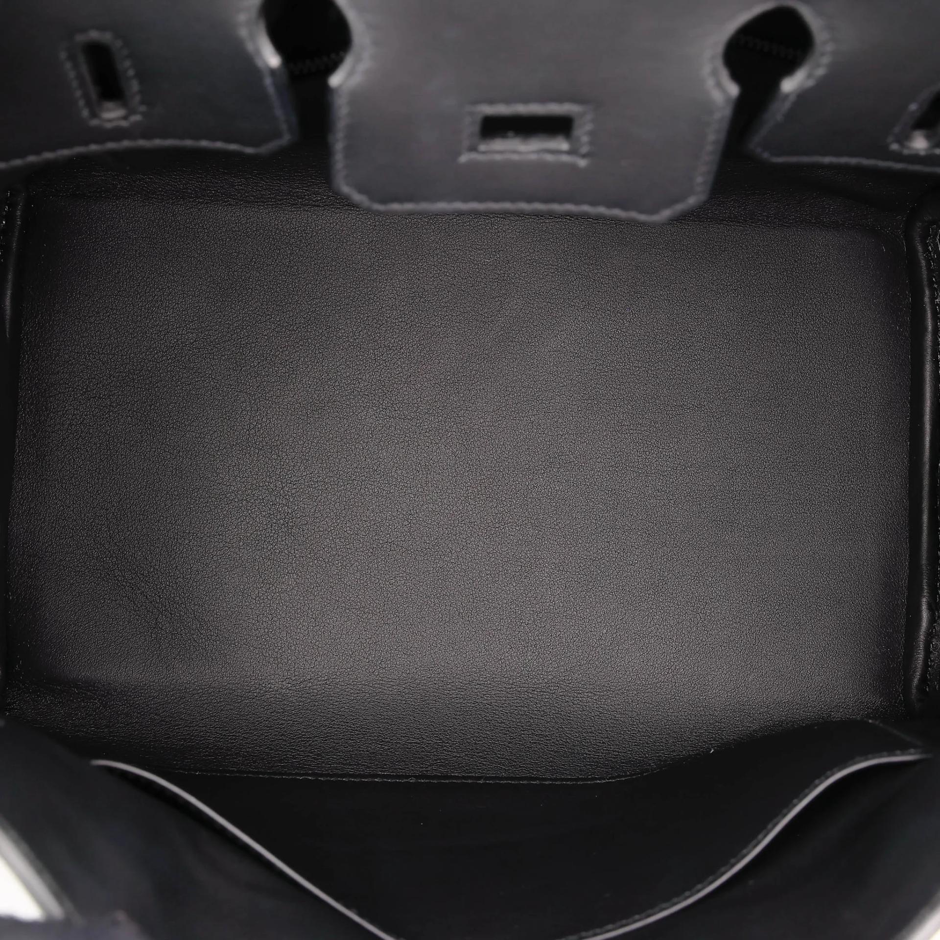Excellent ( Rank SA ) HERMÈS Birkin 25 Noir (89) Toile H canvas Swift Palladium hardware K (2025) - 16
