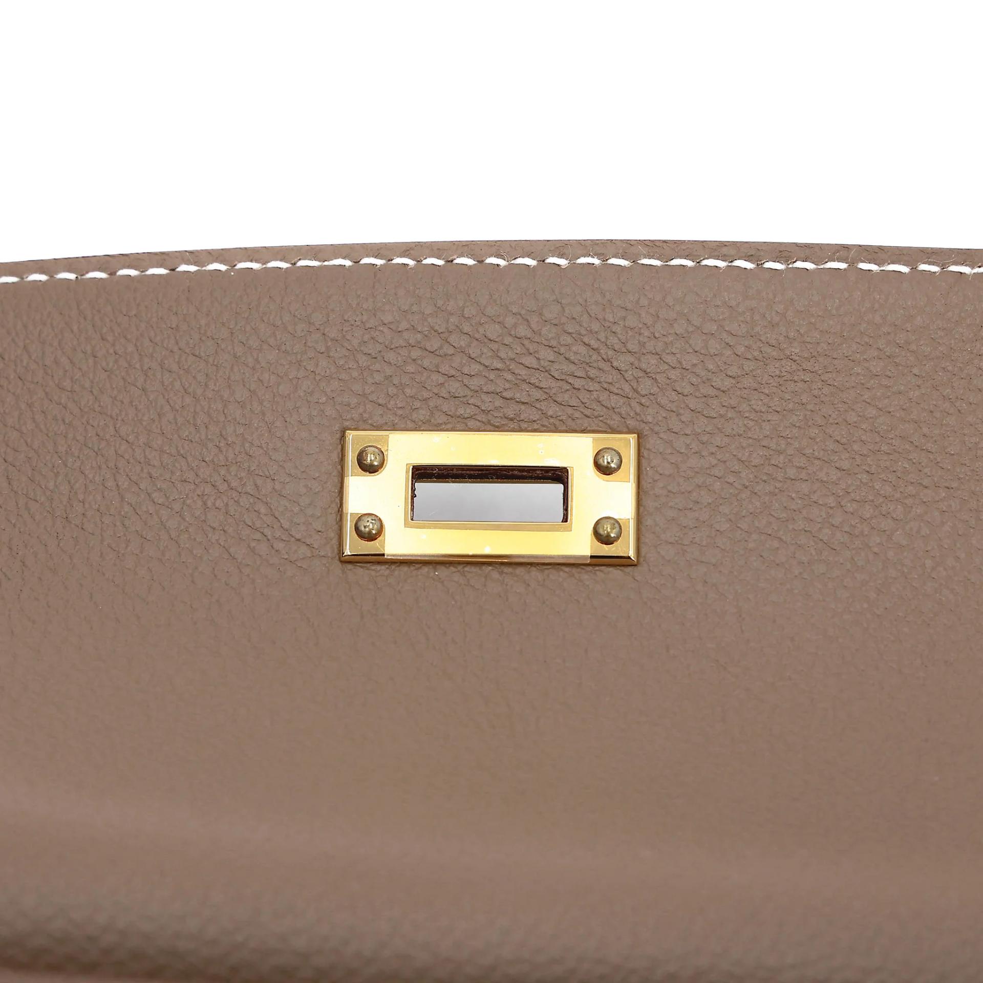 Brand New ( Rank N ) HERMÈS Kelly Danse Etoupe (18) Evercolor Gold hardware G (2026) - 10