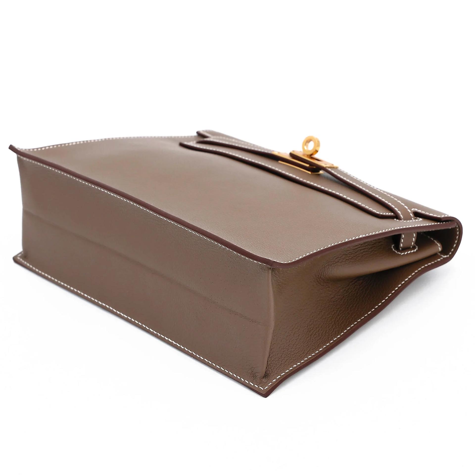Brand New ( Rank N ) HERMÈS Kelly Danse Etoupe (18) Evercolor Gold hardware G (2026) - 3