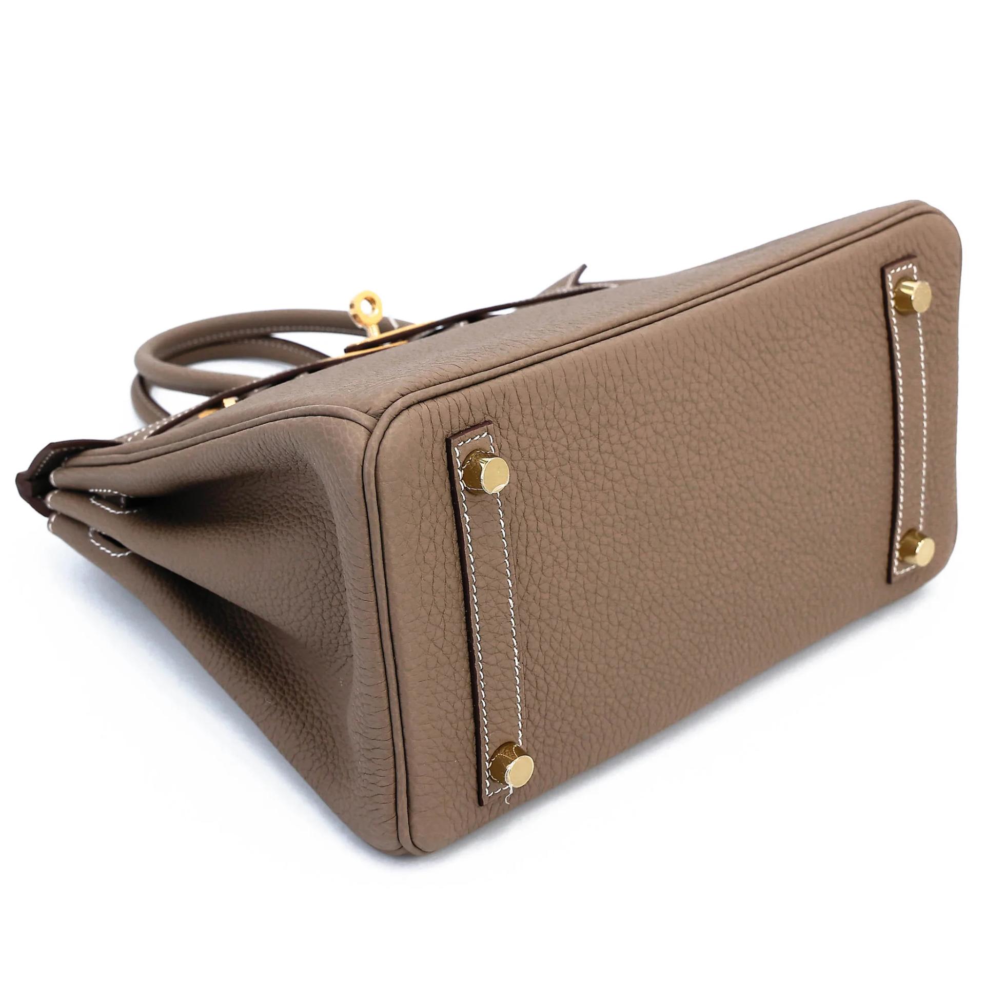 Unused ( Rank NS ) HERMÈS Birkin 25 Etoupe (18) Togo Gold hardware K (2025) - 5