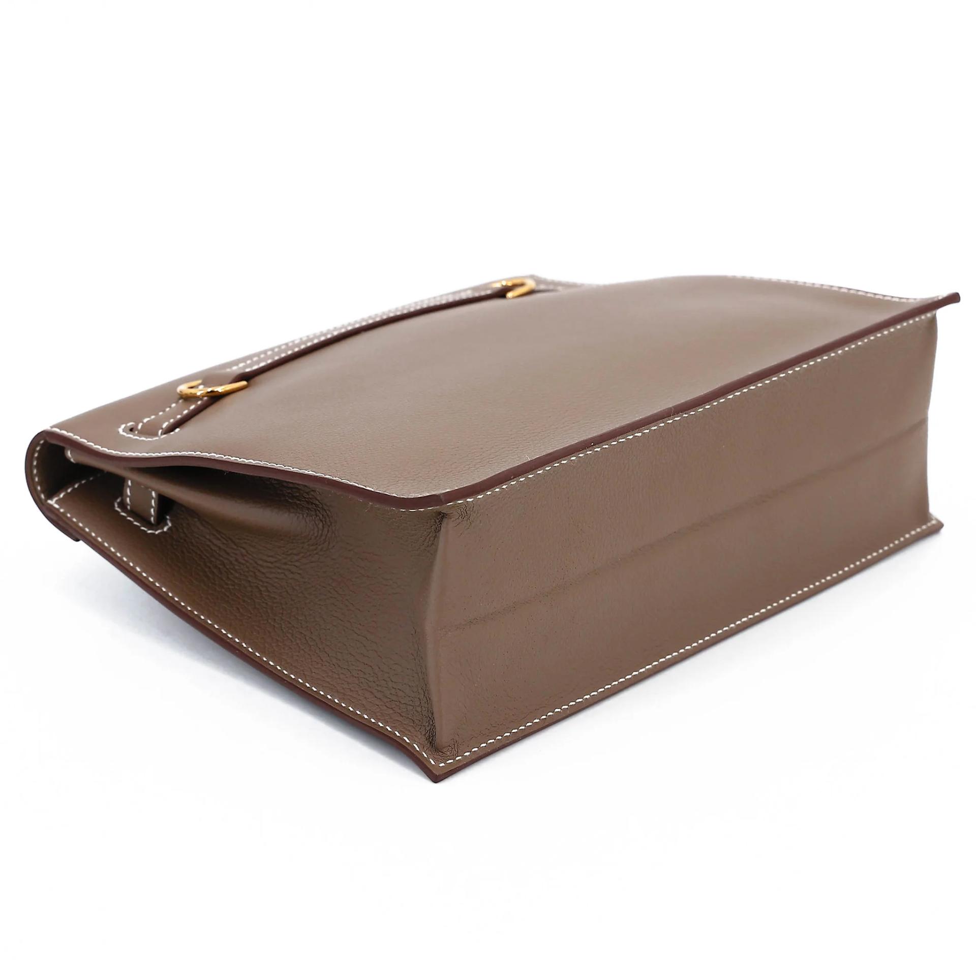 Brand New ( Rank N ) HERMÈS Kelly Danse Etoupe (18) Evercolor Gold hardware G (2026) - 6