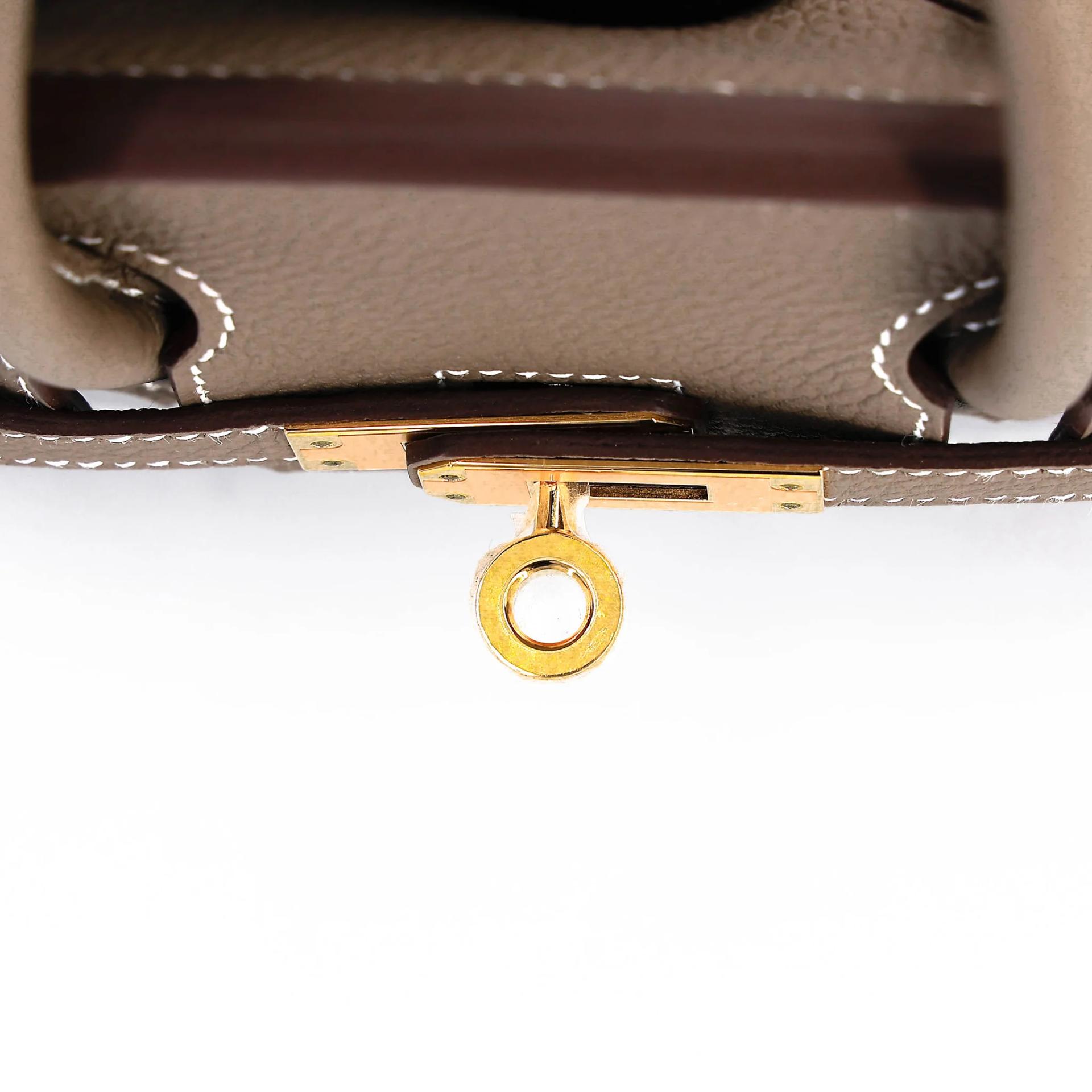 Unused ( Rank NS ) HERMÈS Birkin 25 Etoupe (18) Togo Gold hardware K (2025) - 10