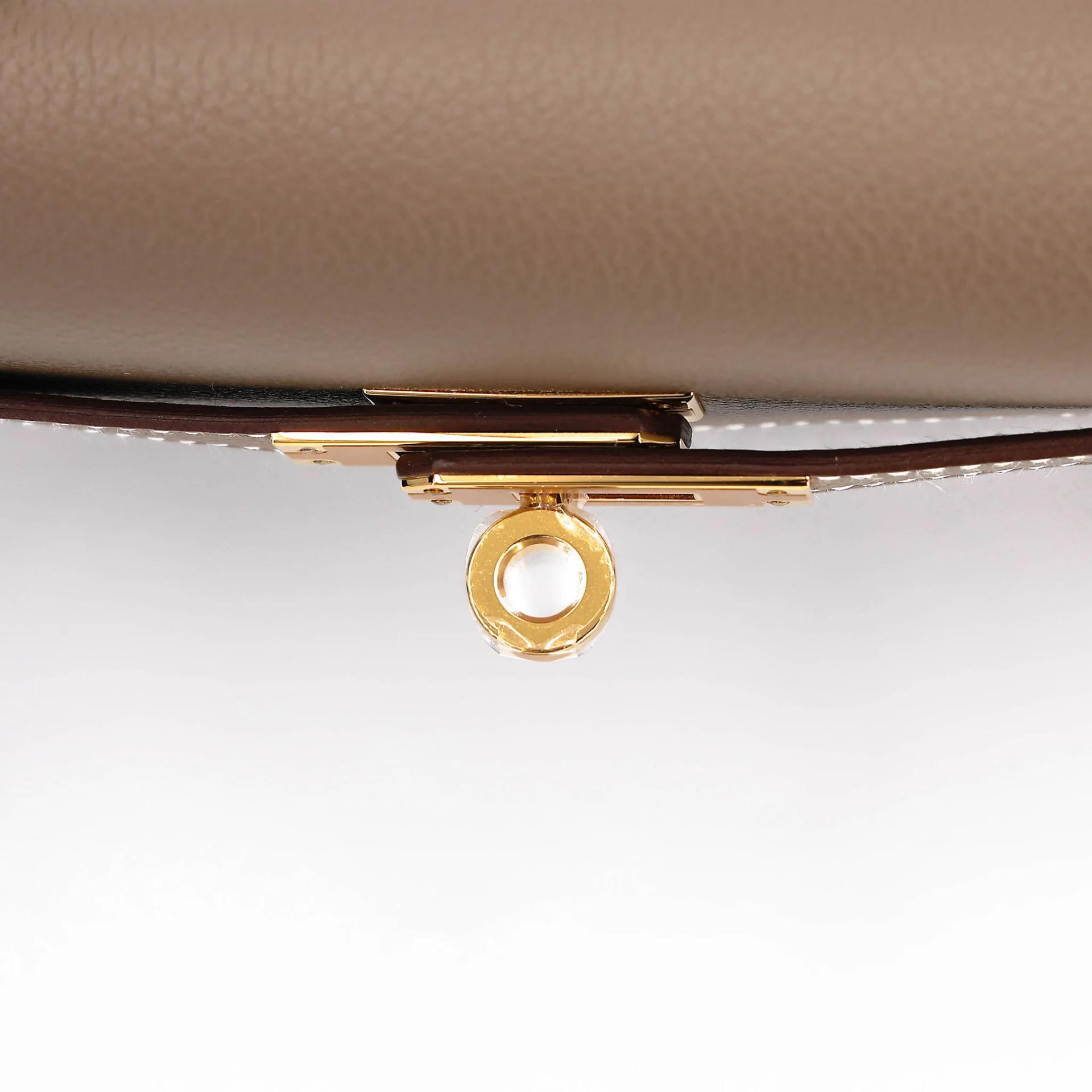 Brand New ( Rank N ) HERMÈS Kelly Danse Etoupe (18) Evercolor Gold hardware G (2026) - 8