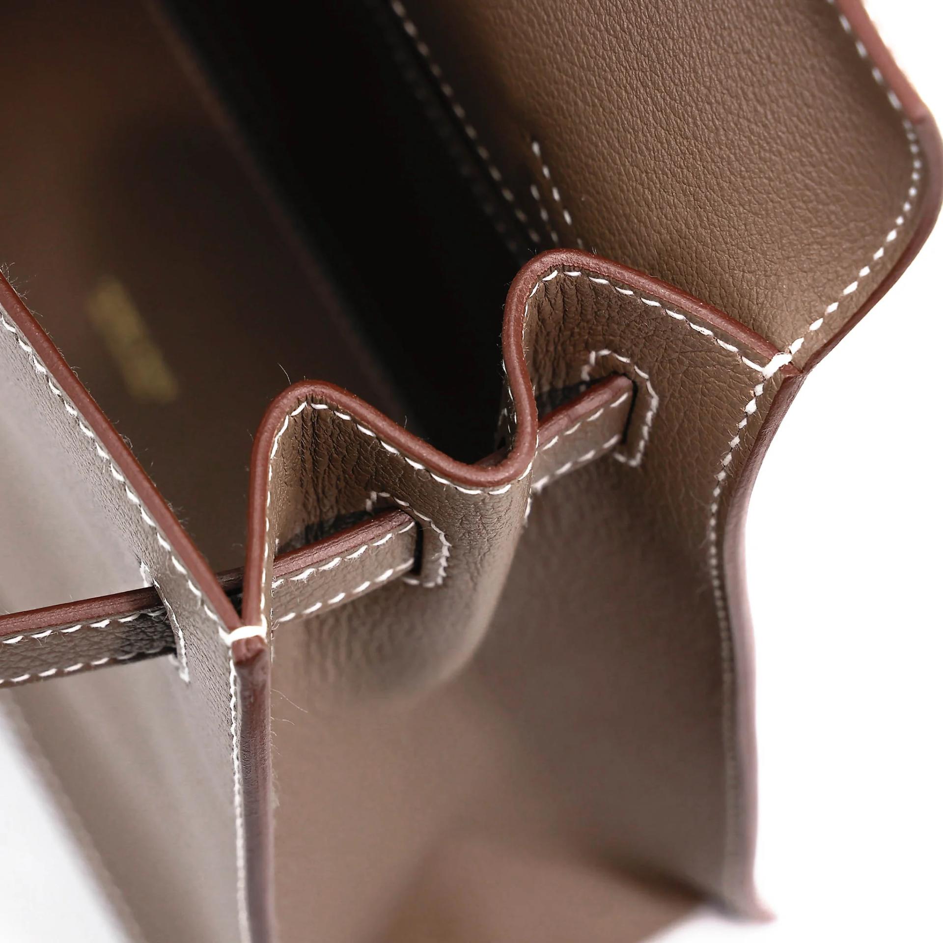 Brand New ( Rank N ) HERMÈS Kelly Danse Etoupe (18) Evercolor Gold hardware G (2026) - 14
