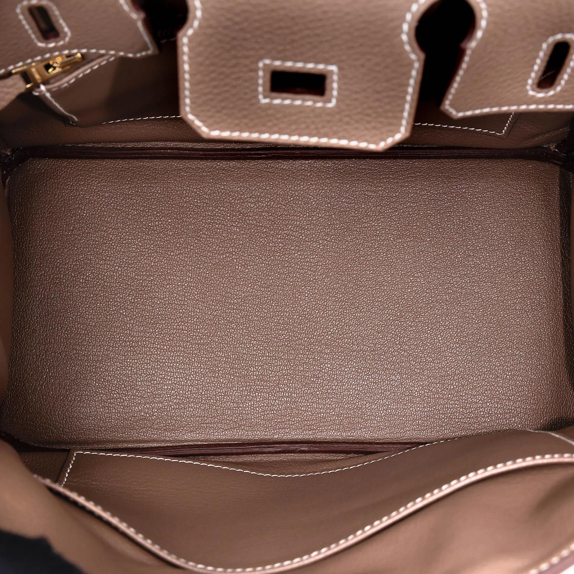 Unused ( Rank NS ) HERMÈS Birkin 25 Etoupe (18) Togo Gold hardware K (2025) - 17