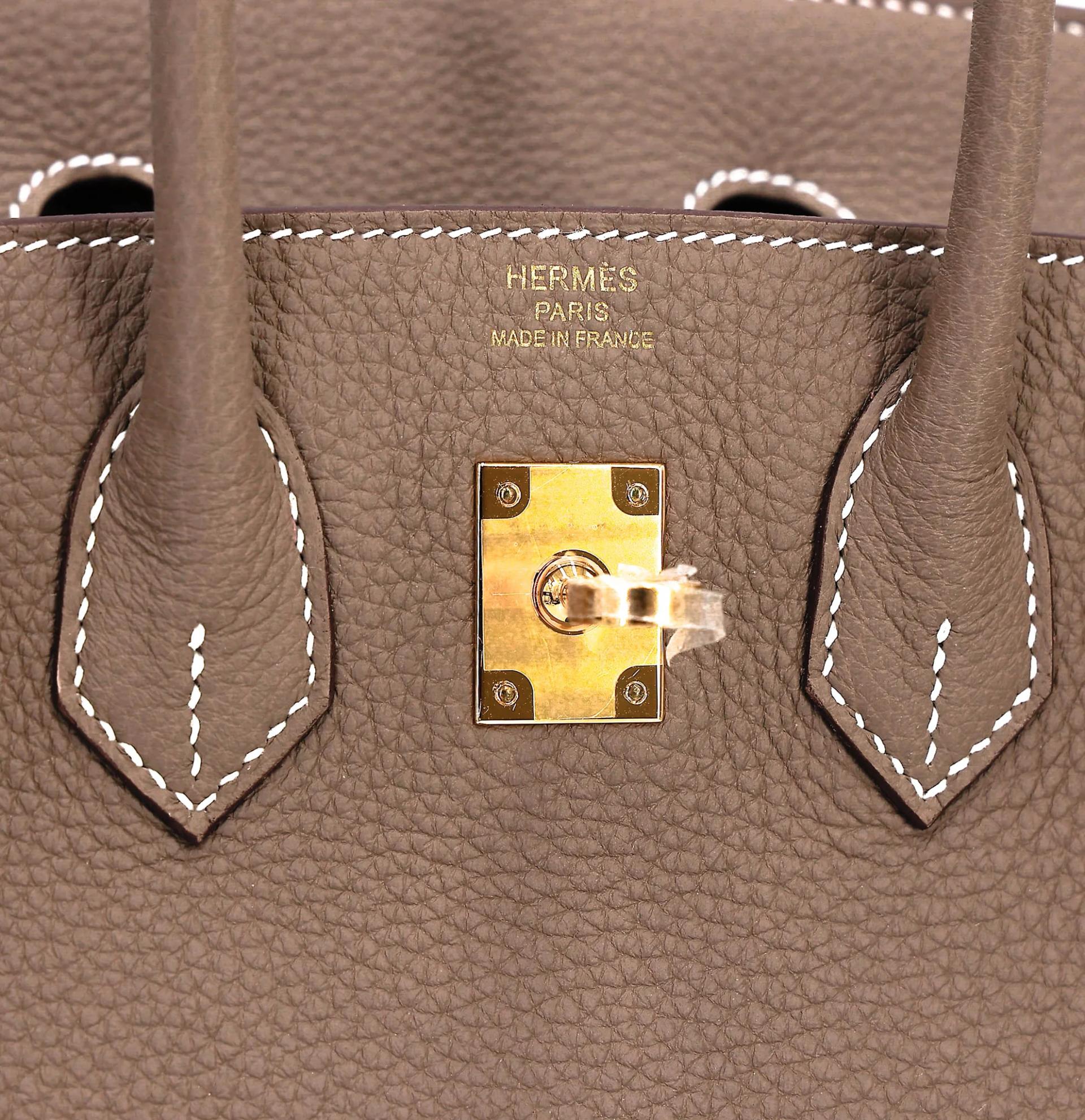 Unused ( Rank NS ) HERMÈS Birkin 25 Etoupe (18) Togo Gold hardware K (2025) - 11