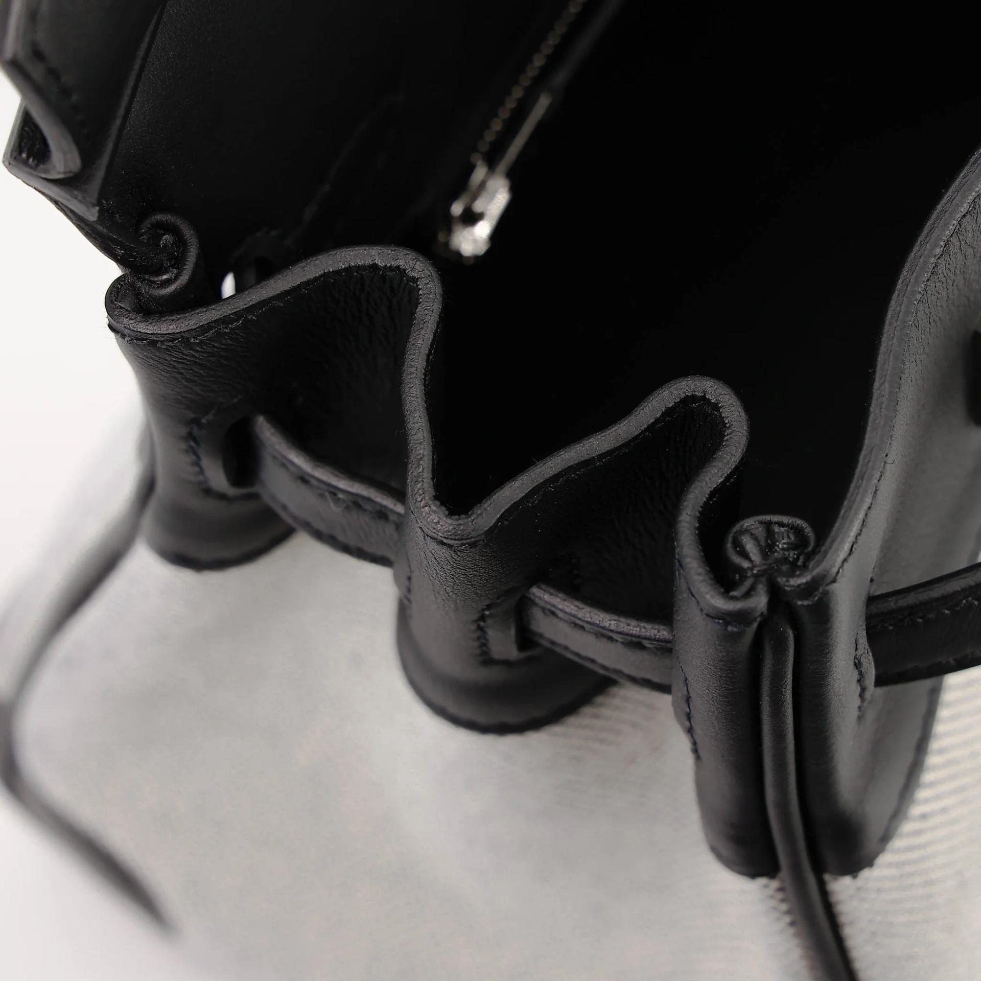 Excellent ( Rank SA ) HERMÈS Birkin 25 Noir (89) Toile H canvas Swift Palladium hardware K (2025) - 15