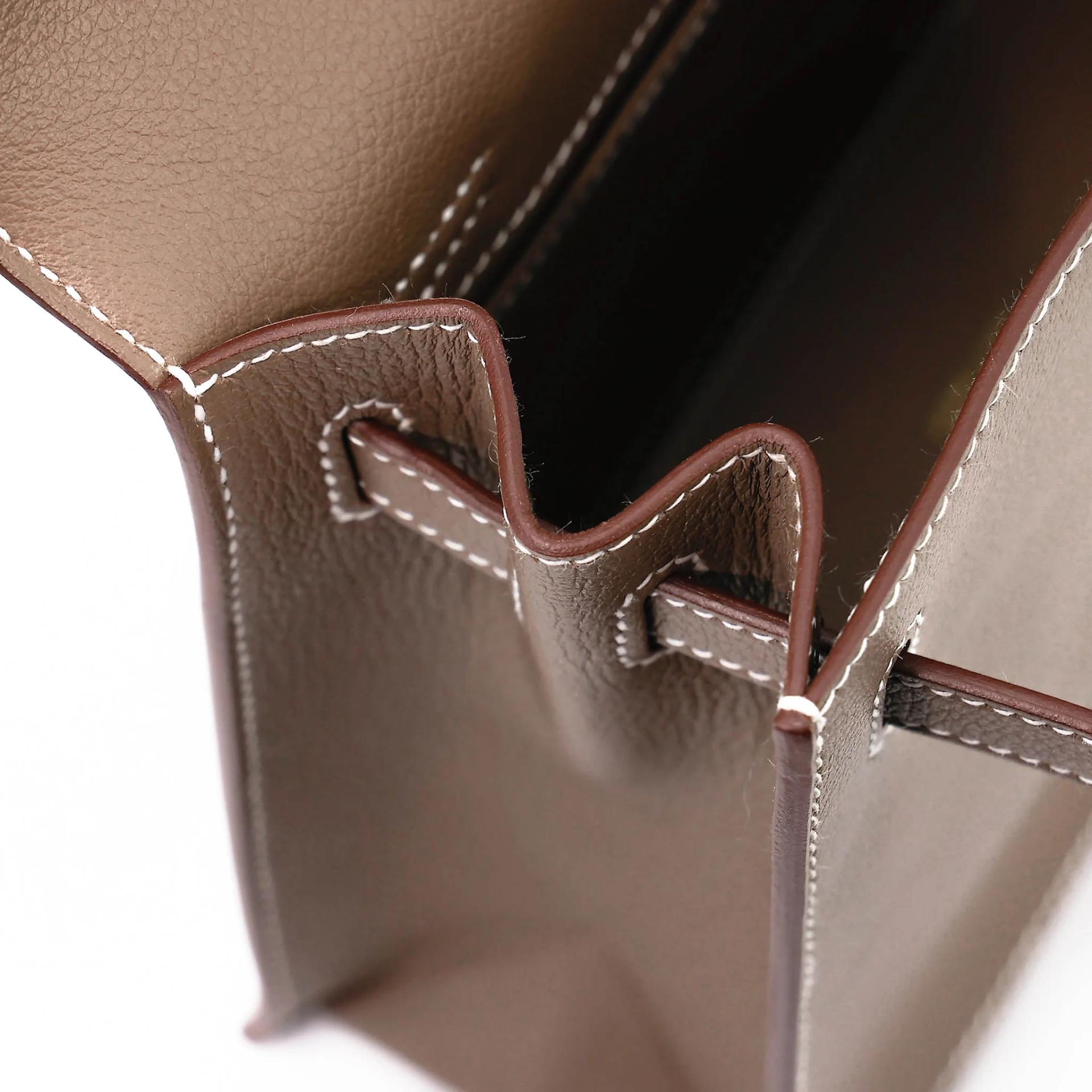 Brand New ( Rank N ) HERMÈS Kelly Danse Etoupe (18) Evercolor Gold hardware G (2026) - 15