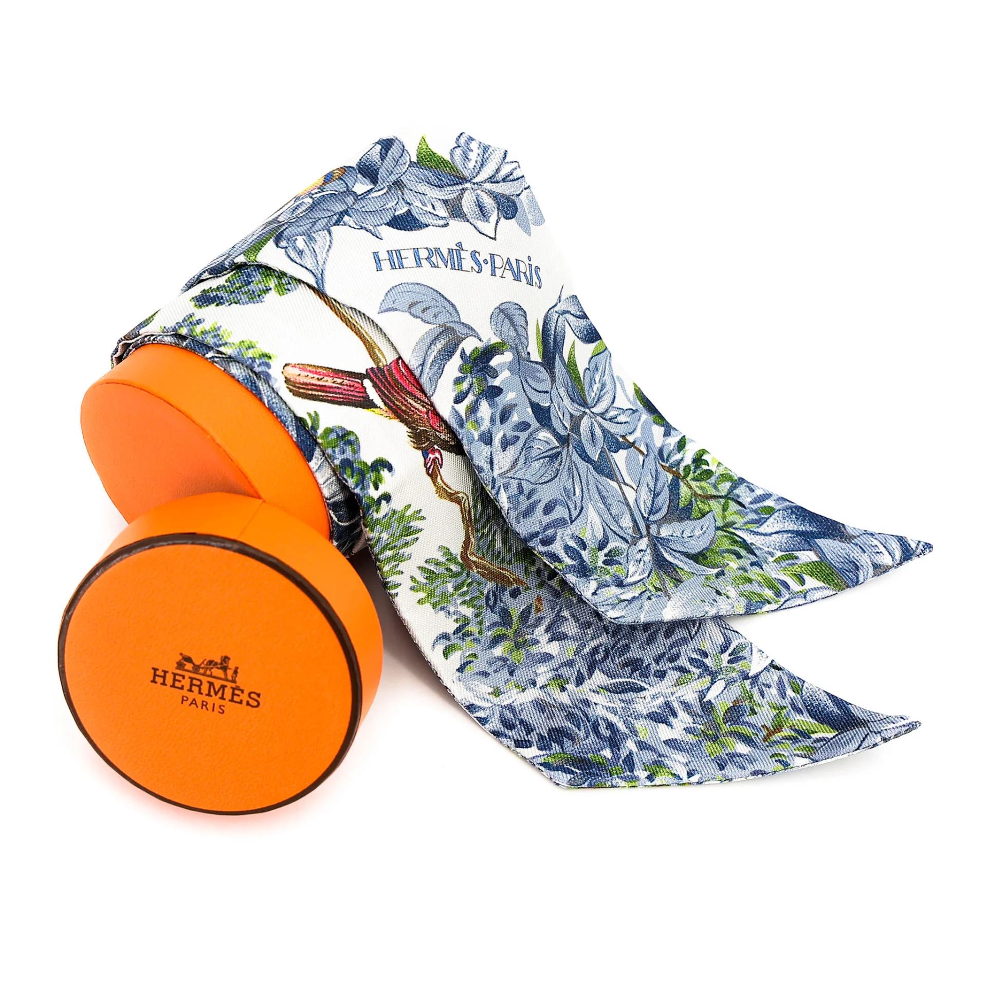 Brand New ( Rank N ) HERMÈS Equateur Twilly Multi-color Silk - 4