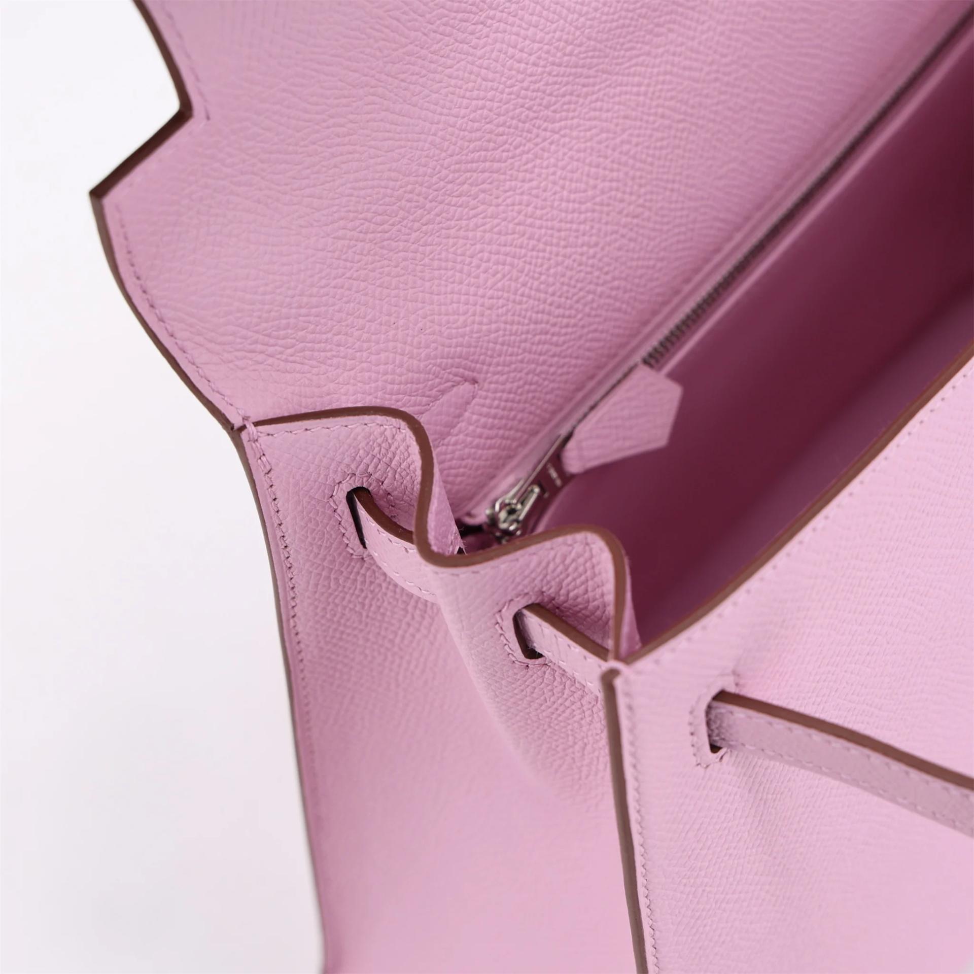 全新 HERMÈS 爱马仕 Kelly 25 X9 锦葵紫 Mauve Sylvestre Epsom牛皮 银扣 G刻 2026年 - 12