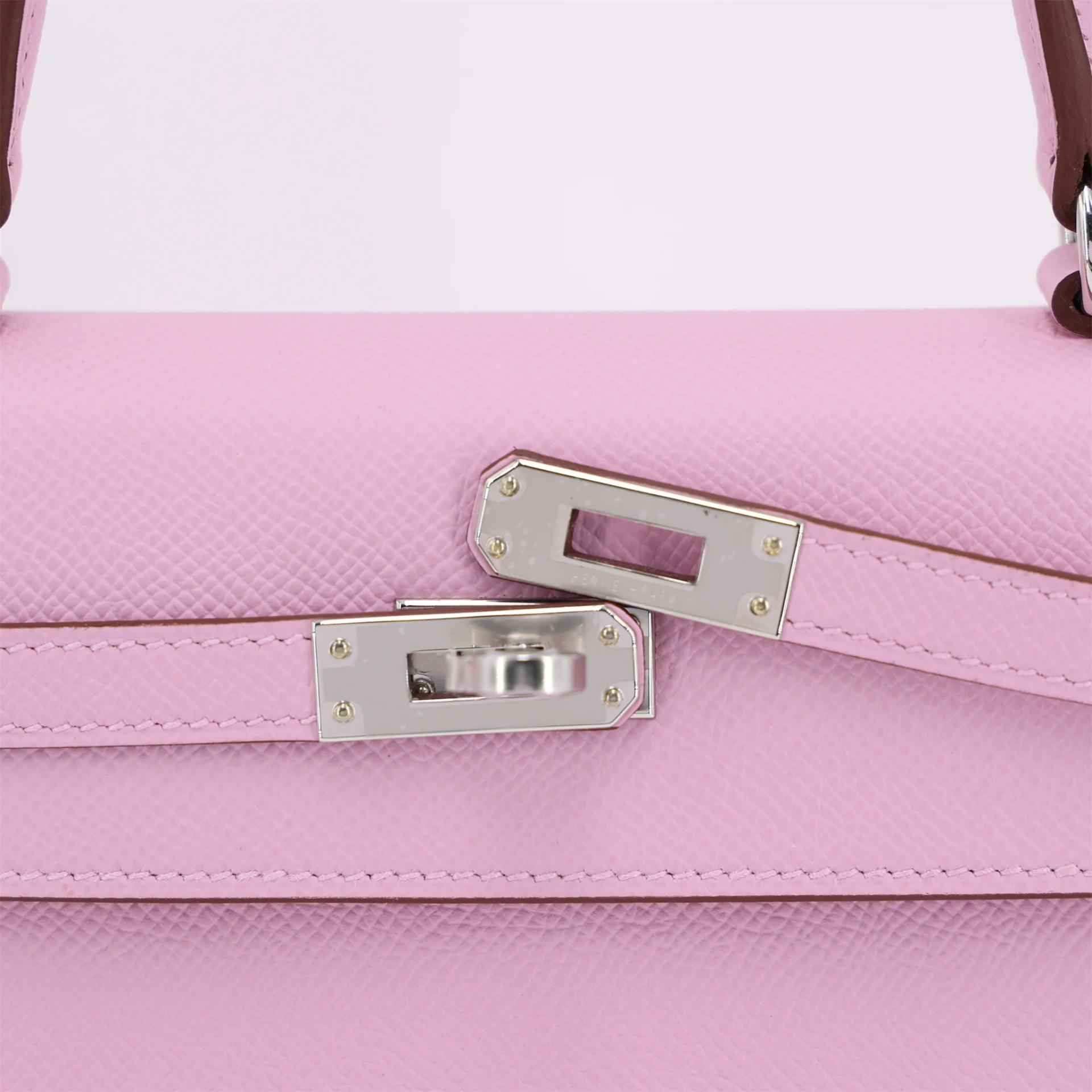 全新 HERMÈS 爱马仕 Kelly 25 X9 锦葵紫 Mauve Sylvestre Epsom牛皮 银扣 G刻 2026年 - 8