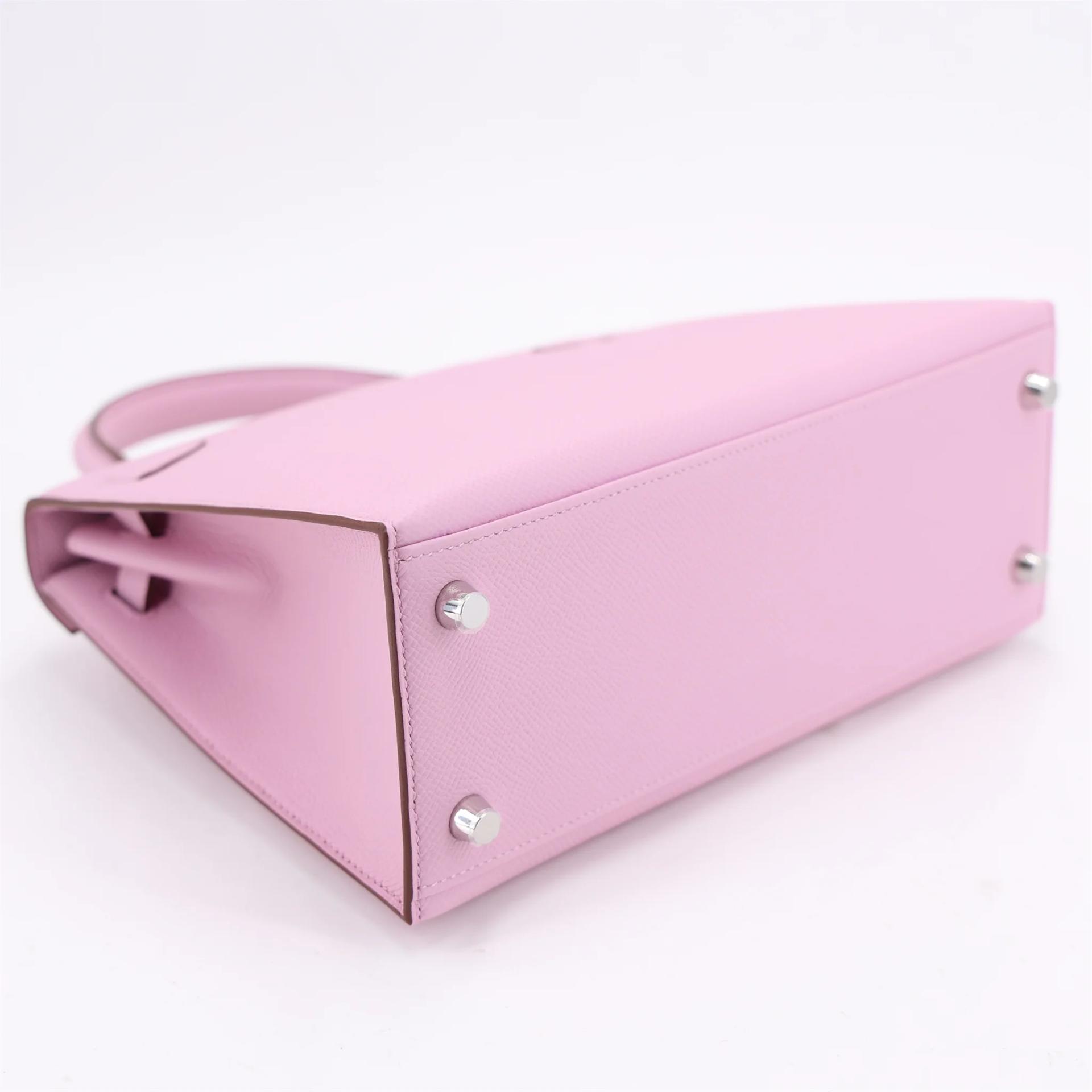 全新 HERMÈS 爱马仕 Kelly 25 X9 锦葵紫 Mauve Sylvestre Epsom牛皮 银扣 G刻 2026年 - 6