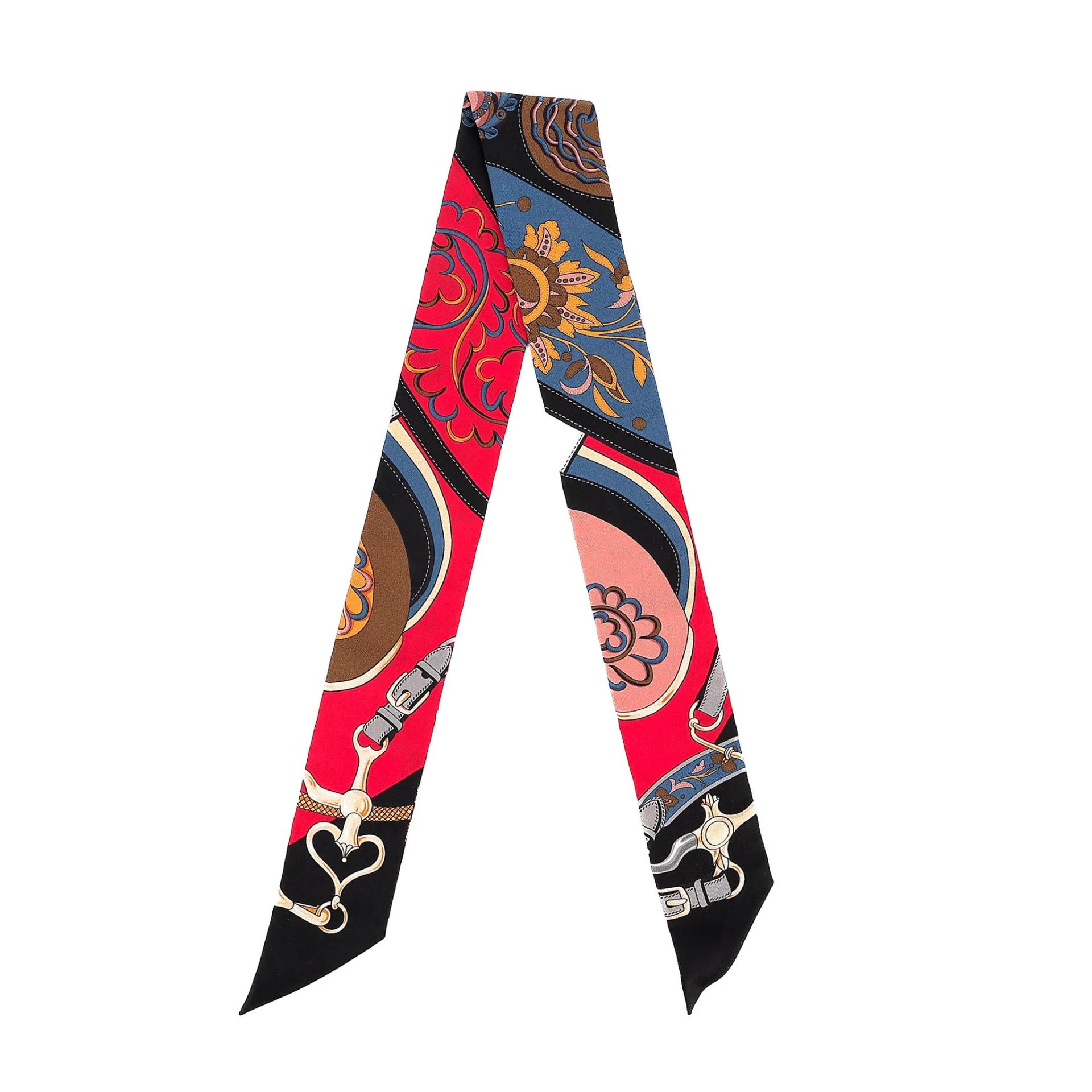 Brand New ( Rank N ) HERMÈS Festival des Amazones Twilly Multi-color Silk - 2