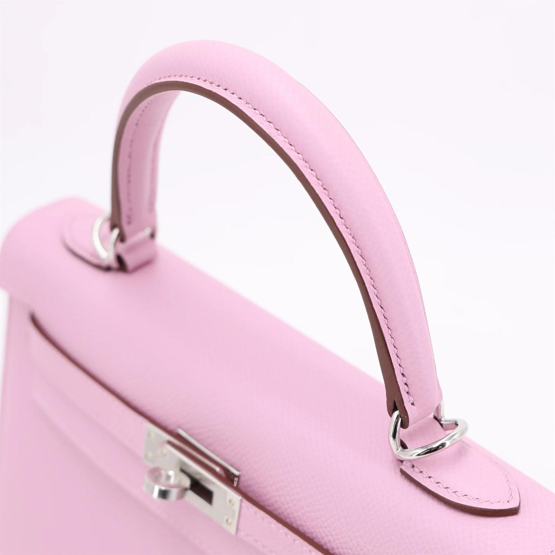 全新 HERMÈS 爱马仕 Kelly 25 X9 锦葵紫 Mauve Sylvestre Epsom牛皮 银扣 G刻 2026年 - 3