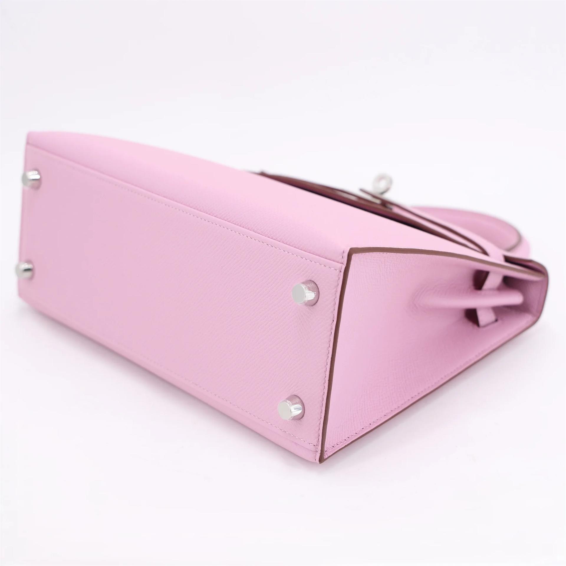 全新 HERMÈS 爱马仕 Kelly 25 X9 锦葵紫 Mauve Sylvestre Epsom牛皮 银扣 G刻 2026年 - 5
