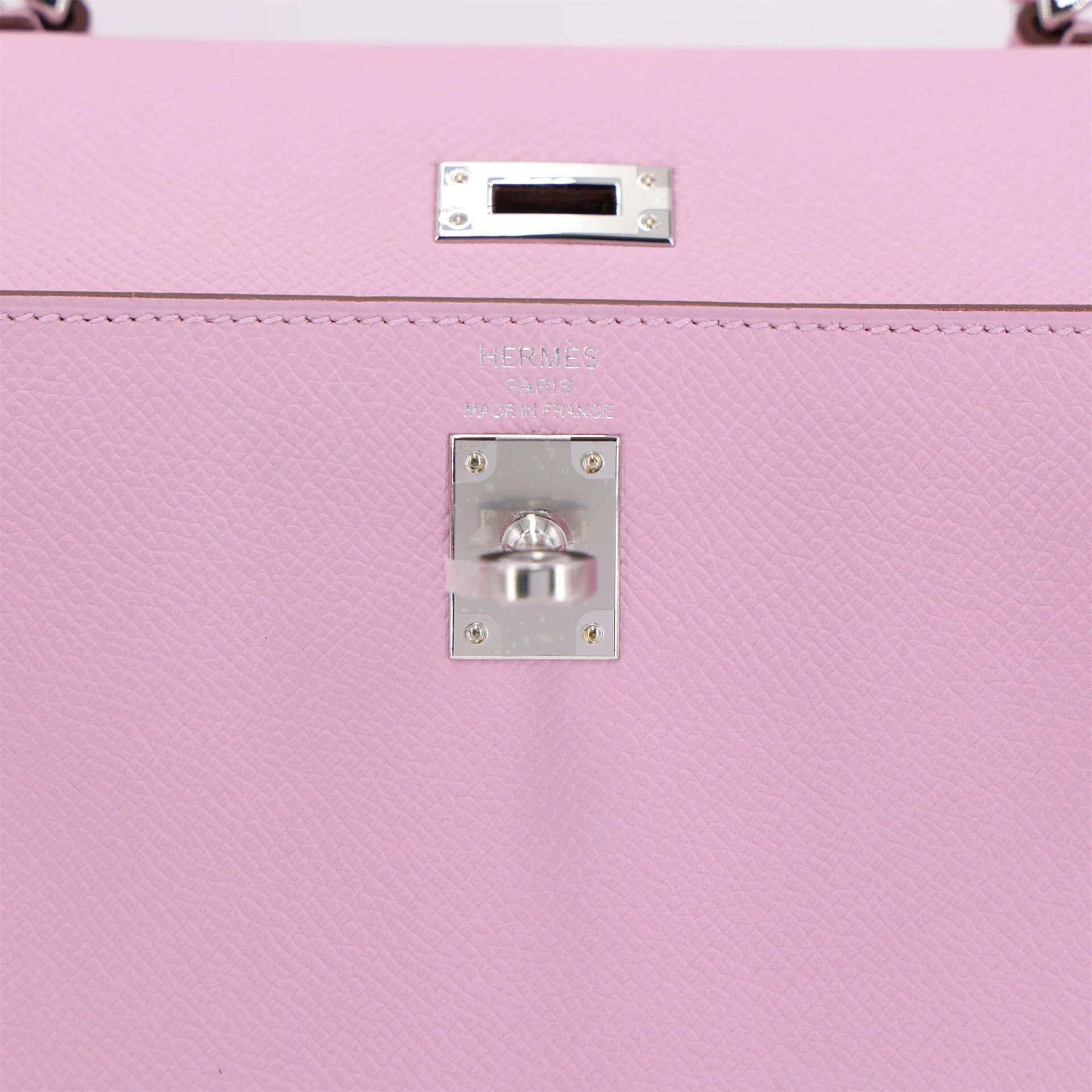 全新 HERMÈS 爱马仕 Kelly 25 X9 锦葵紫 Mauve Sylvestre Epsom牛皮 银扣 G刻 2026年 - 10
