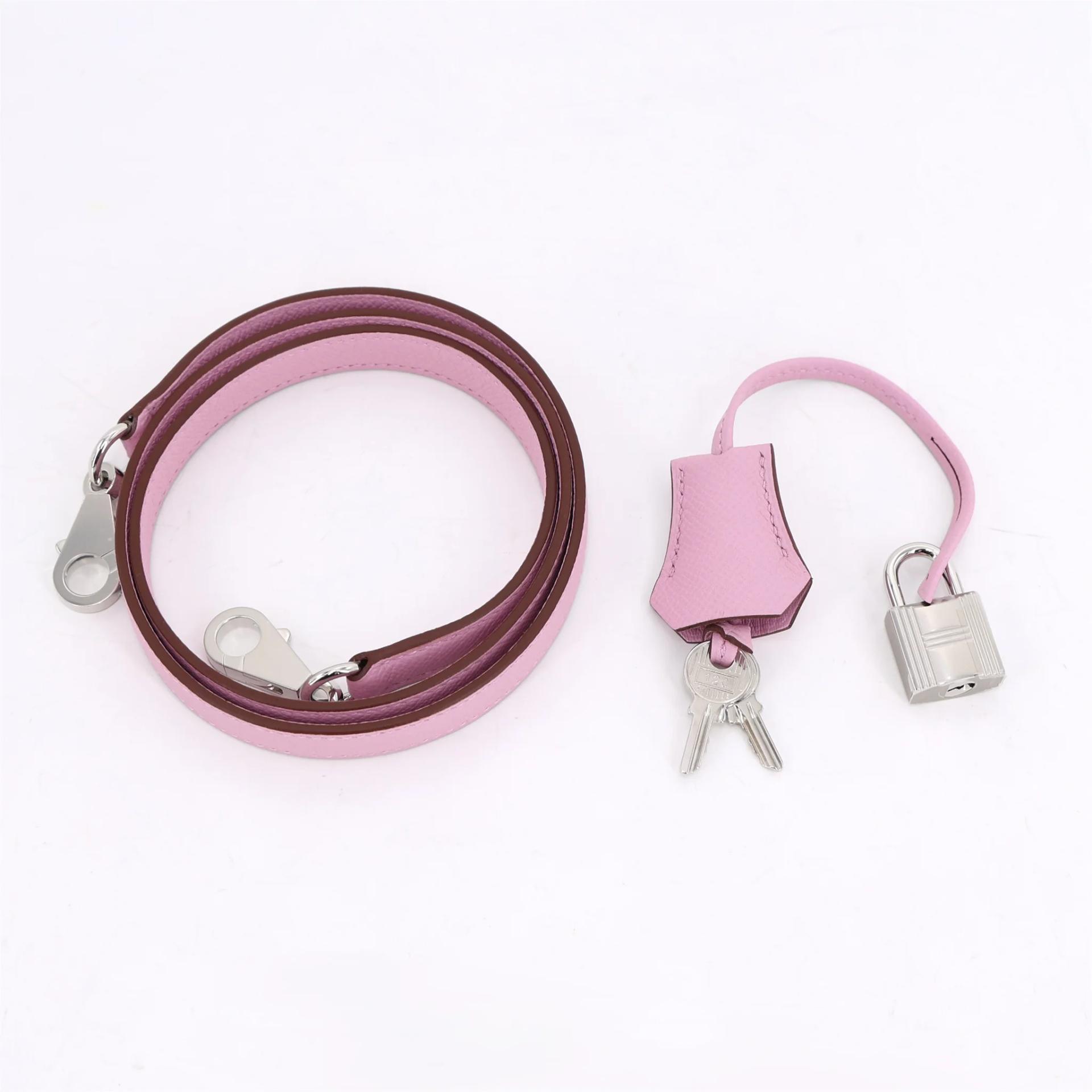 全新 HERMÈS 爱马仕 Kelly 25 X9 锦葵紫 Mauve Sylvestre Epsom牛皮 银扣 G刻 2026年 - 17