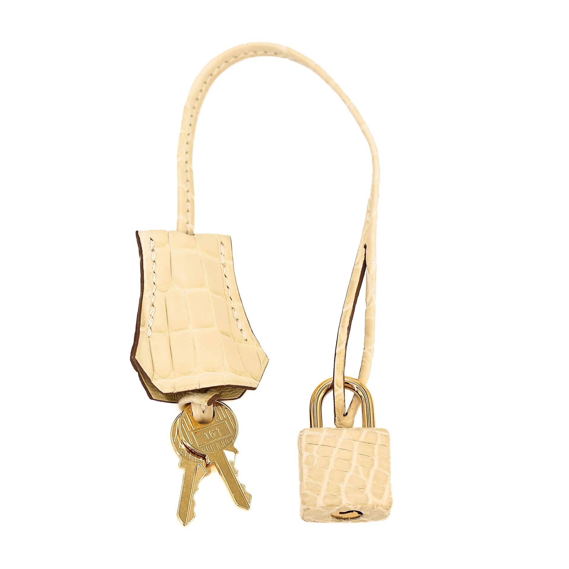 Excellent ( Rank SA ) HERMÈS Birkin 30 Vanille (Y1) Matte Alligator Gold hardware Y (2020) - 22