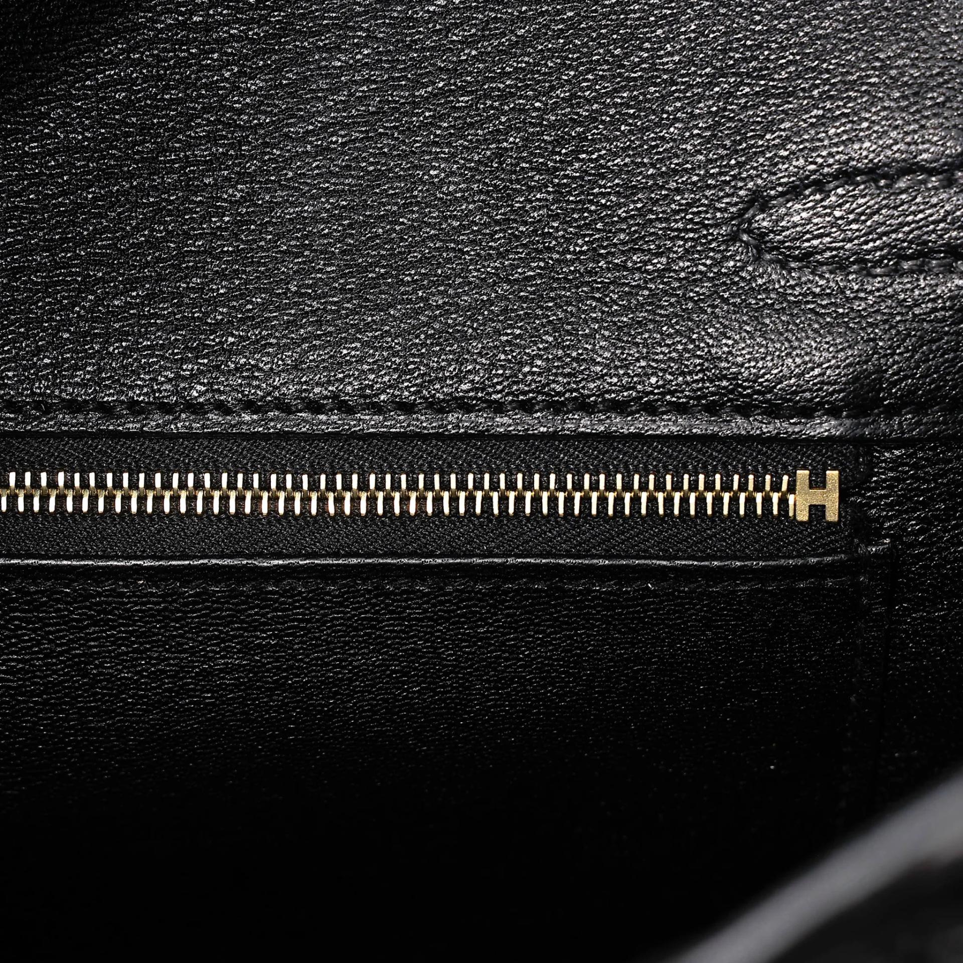 Unused ( Rank NS ) HERMÈS Birkin 25 Noir (89) Matte Alligator Gold hardware B (2023) - 13