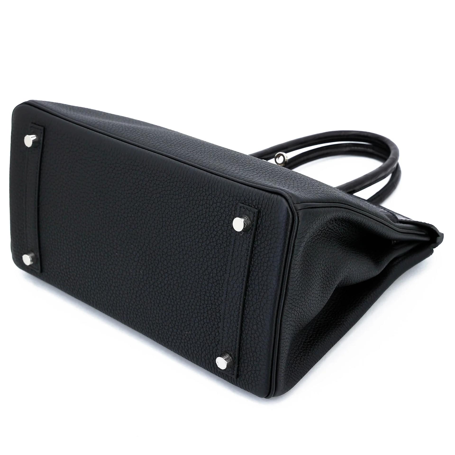 Unused ( Rank NS ) HERMÈS Birkin 30 touch Noir (89) Togo Matte Alligator Palladium hardware Z (2021) - 4