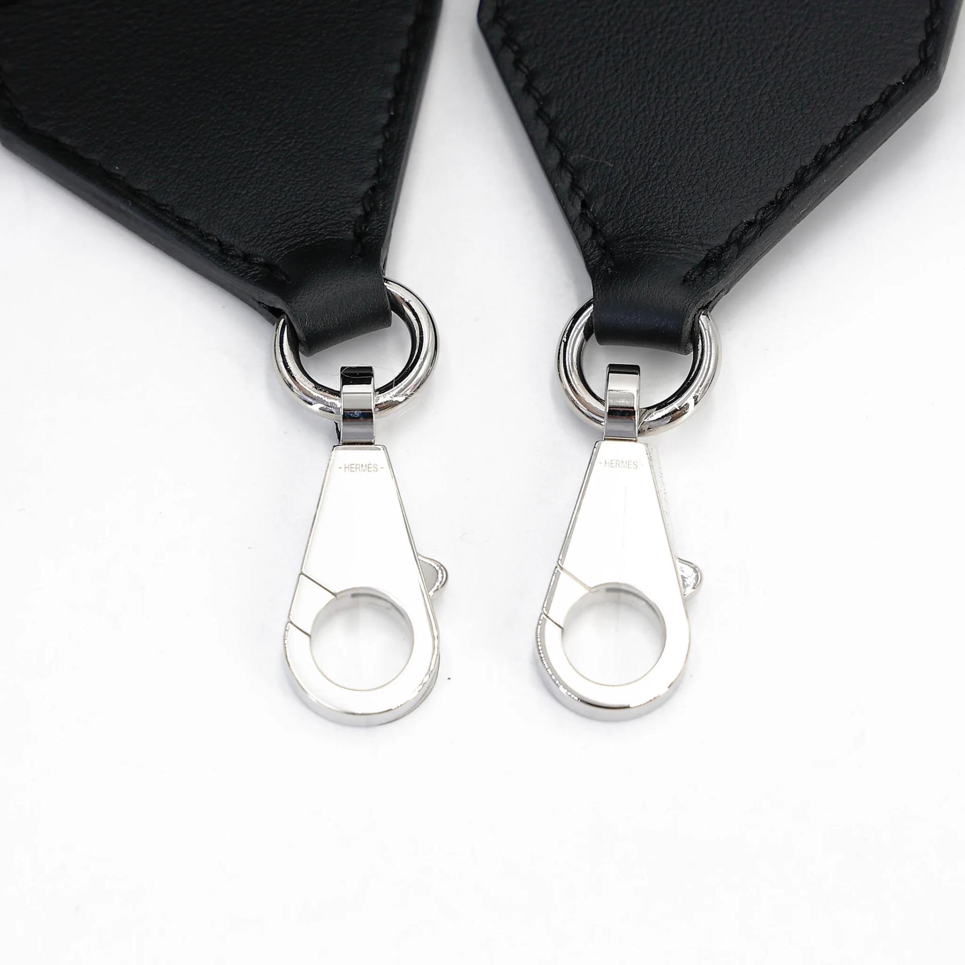 Unused ( Rank NS ) HERMÈS Kelly Pocket Bag Strap Noir (89) Epsom Swift Palladium hardware B (2023) - 13