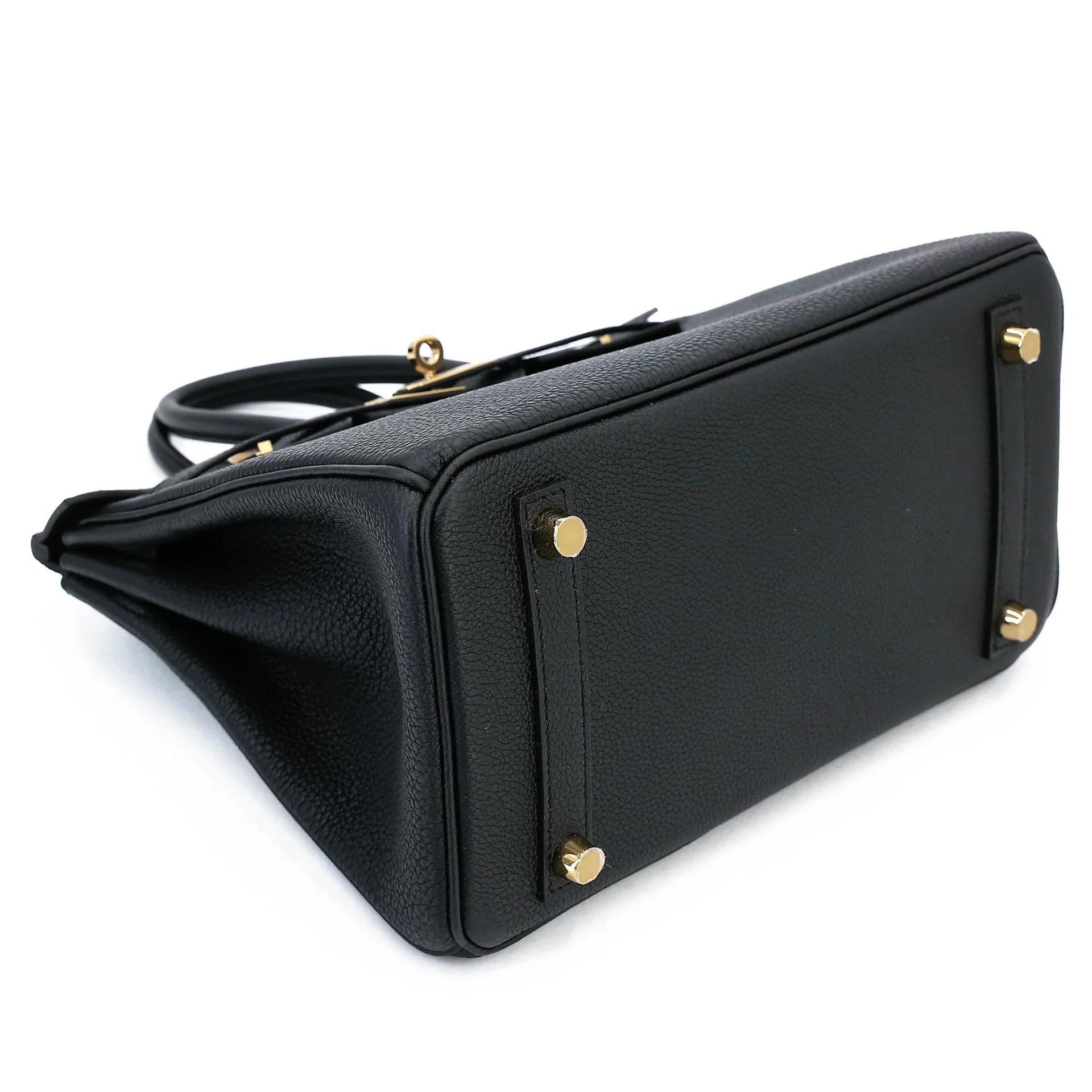 Unused ( Rank NS ) HERMÈS Birkin 25 Noir (89) Togo Permabrass hardware K (2025) - 5