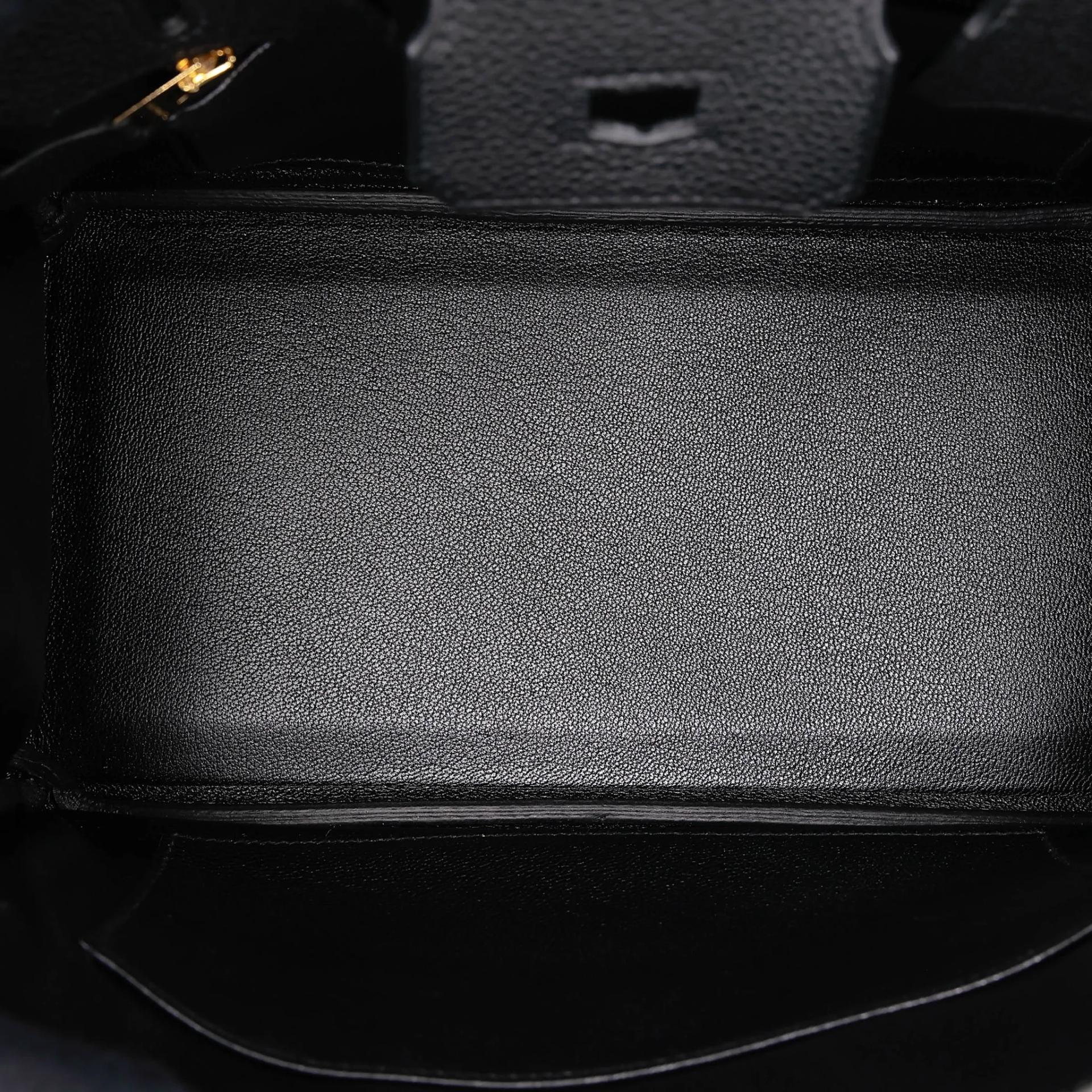 Unused ( Rank NS ) HERMÈS Birkin 25 Noir (89) Togo Permabrass hardware K (2025) - 17
