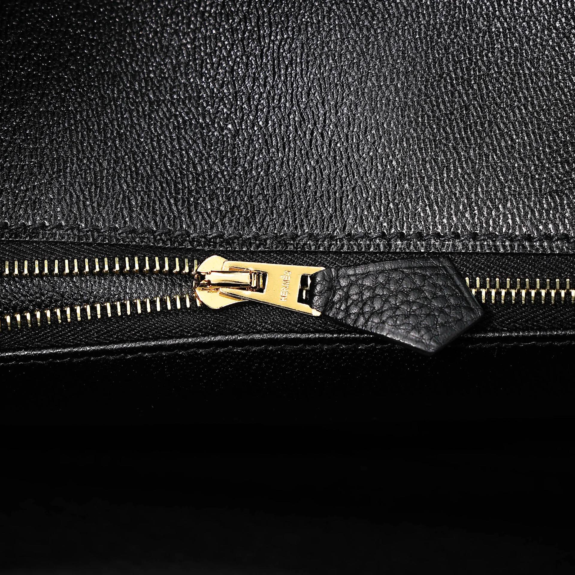 Unused ( Rank NS ) HERMÈS Birkin 25 Noir (89) Togo Permabrass hardware K (2025) - 12