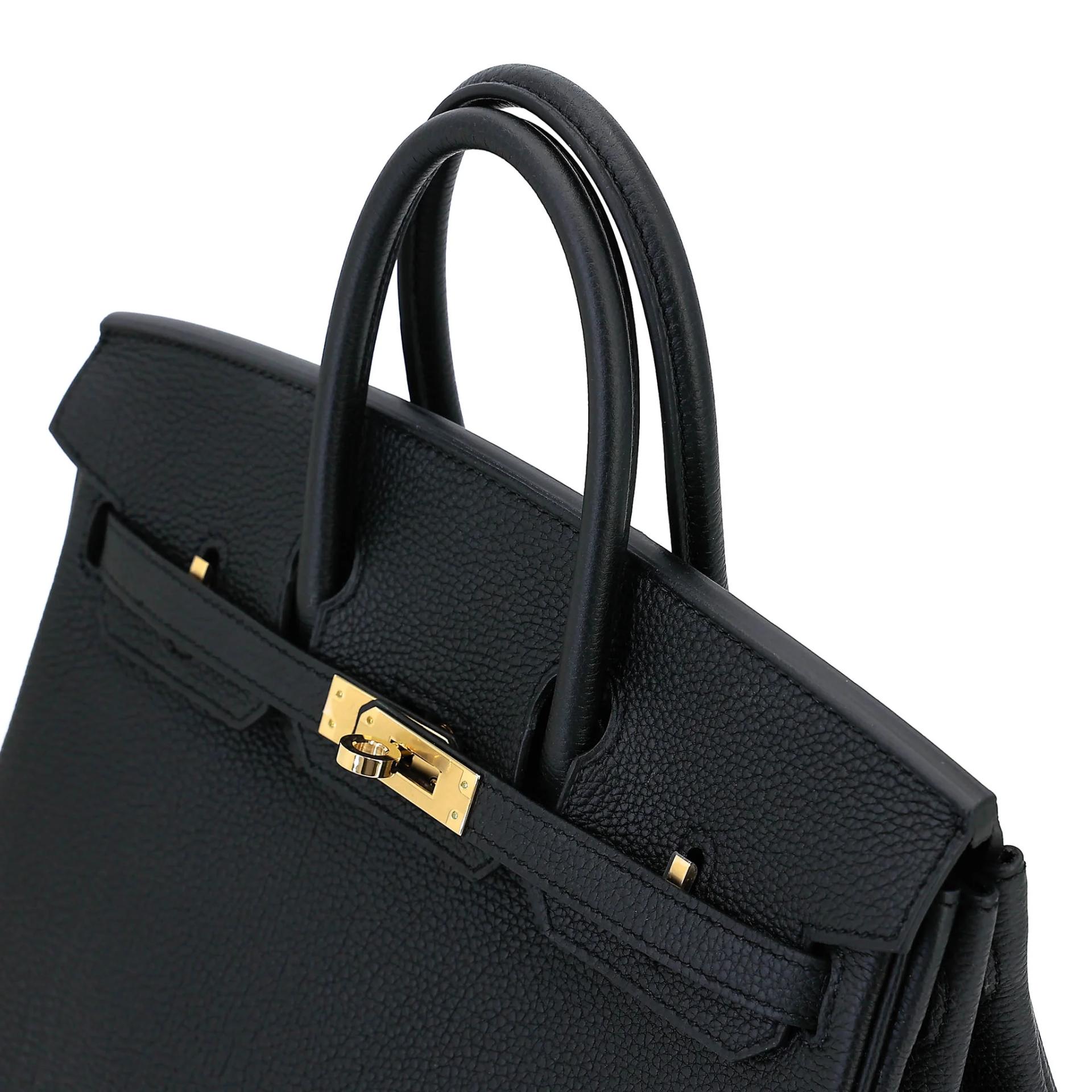 Unused ( Rank NS ) HERMÈS Birkin 25 Noir (89) Togo Permabrass hardware K (2025) - 3
