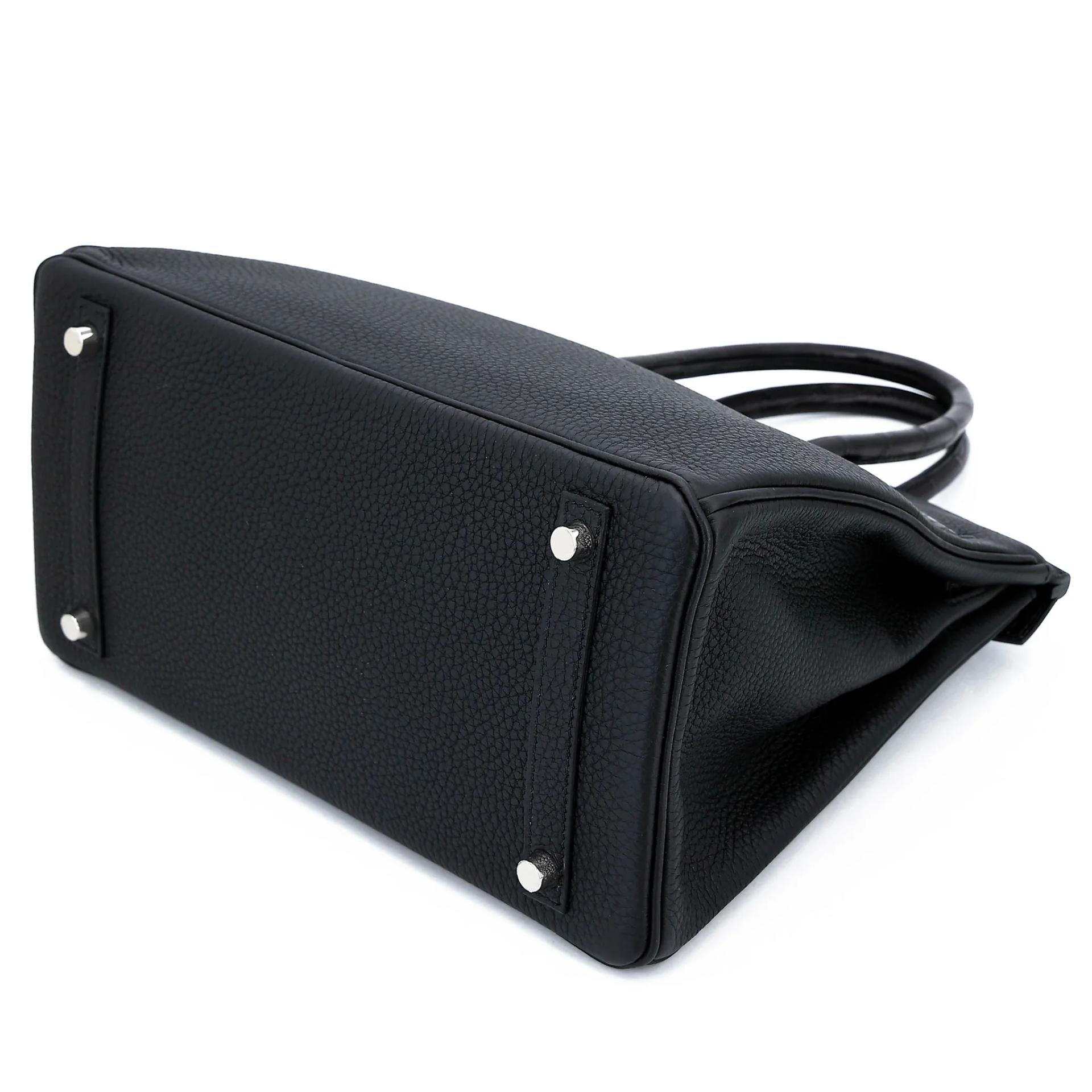 Unused ( Rank NS ) HERMÈS Birkin 30 touch Noir (89) Togo Matte Alligator Palladium hardware Z (2021) - 6