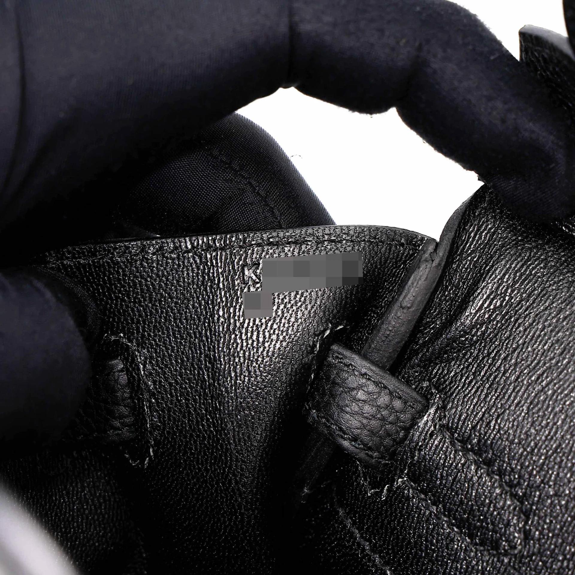 Unused ( Rank NS ) HERMÈS Birkin 25 Noir (89) Togo Permabrass hardware K (2025) - 14