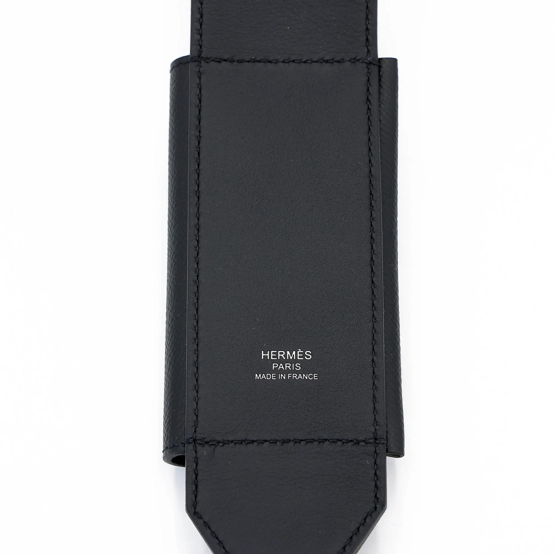Unused ( Rank NS ) HERMÈS Kelly Pocket Bag Strap Noir (89) Epsom Swift Palladium hardware B (2023) - 12