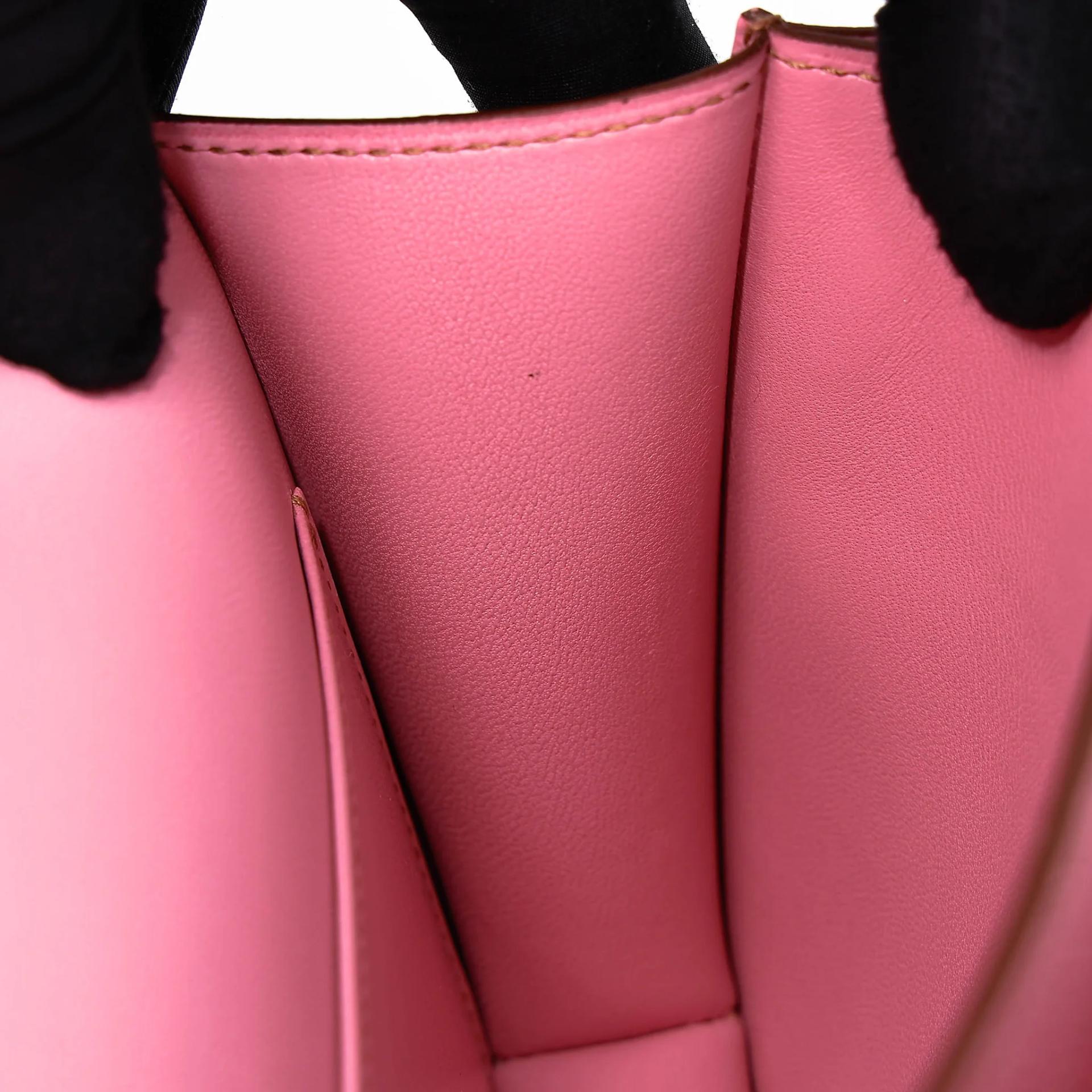 Excellent ( Rank SA ) HERMÈS Constance Mini Pink (5P) Epsom Palladium hardware Y (2020) - 17
