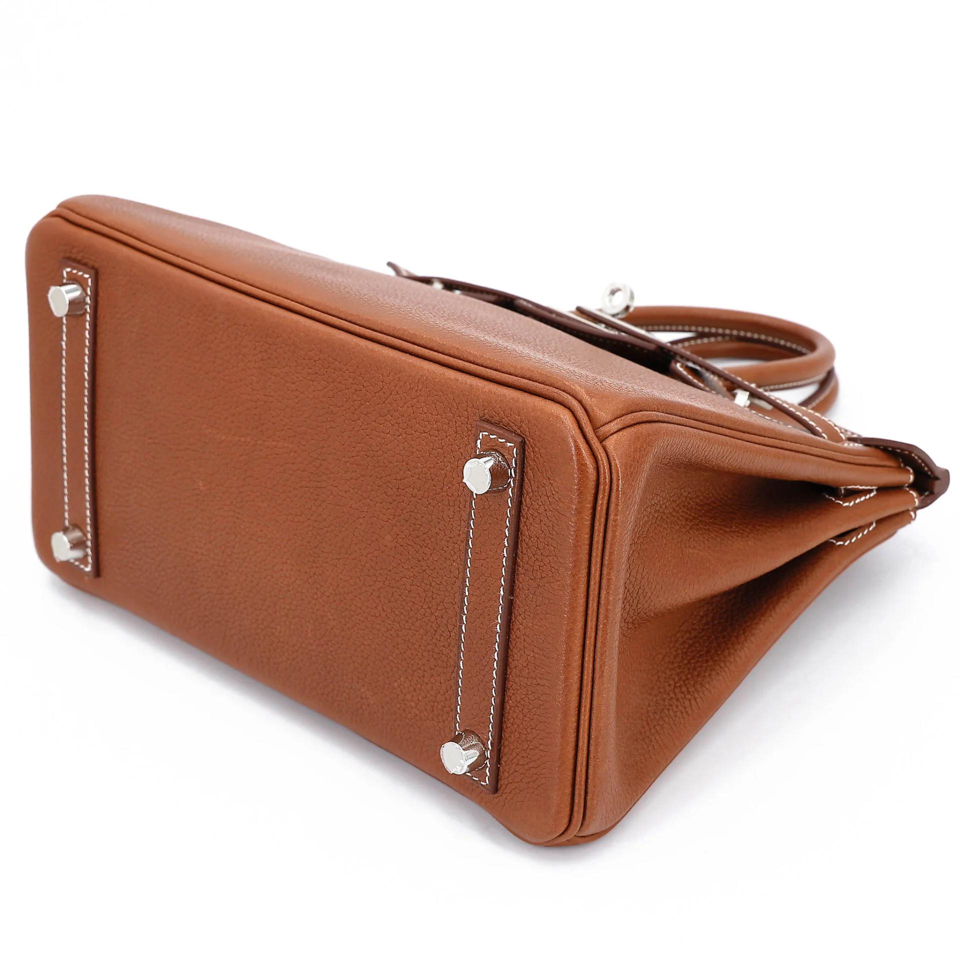 Excellent ( Rank SA ) HERMÈS Birkin 25 Fauve (34) Barenia Faubourg Palladium hardware K (2025) - 4