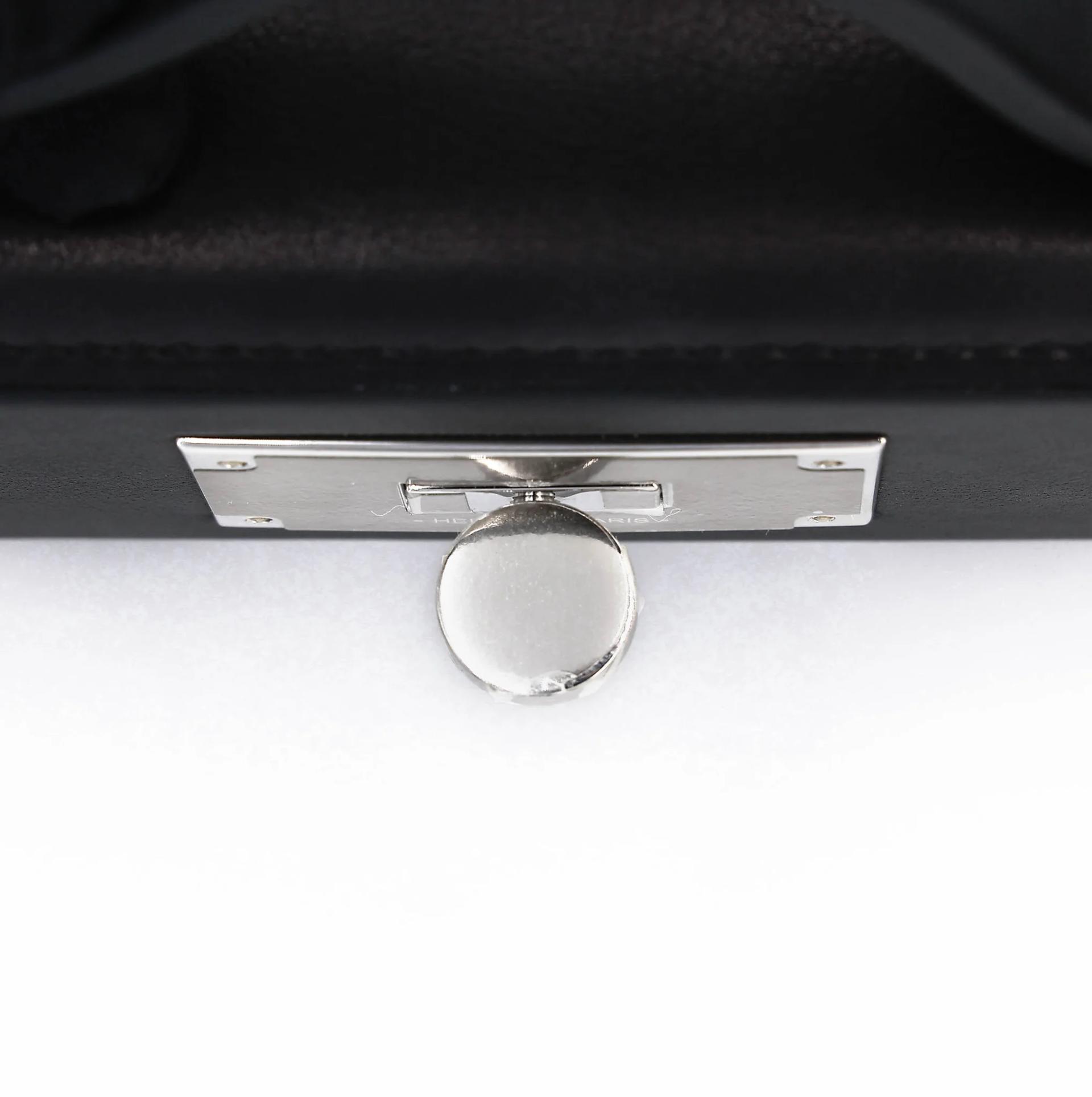 Excellent ( Rank SA ) HERMÈS 24/24 - 21 mini Noir (89) Swift Palladium hardware W (2024) - 12