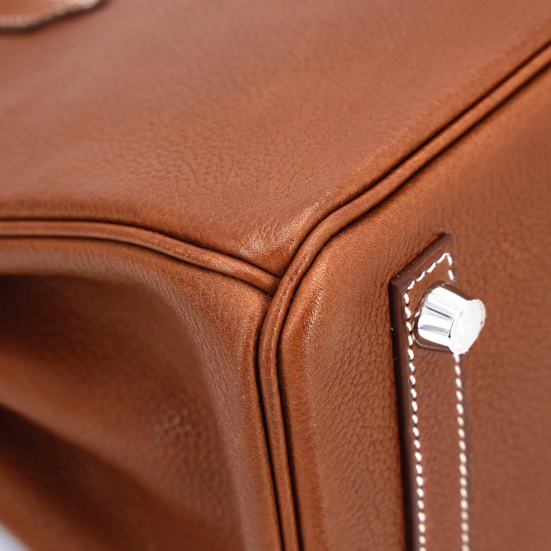 Excellent ( Rank SA ) HERMÈS Birkin 25 Fauve (34) Barenia Faubourg Palladium hardware K (2025) - 11