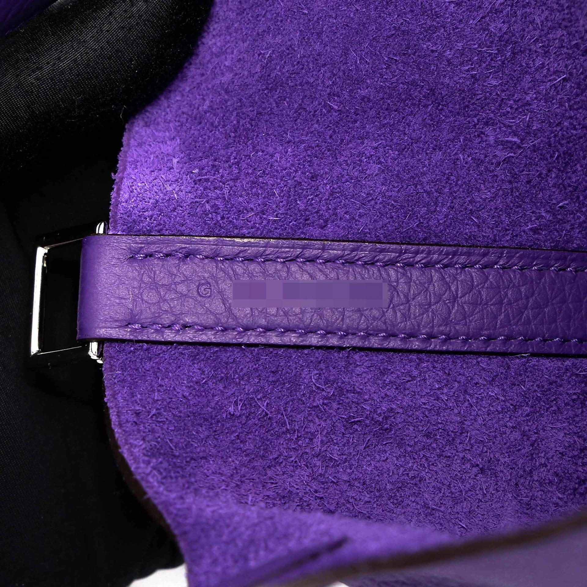Brand New ( Rank N ) HERMÈS Picotin Lock PM Purple (X3) Clemence Palladium hardware G (2026) - 13