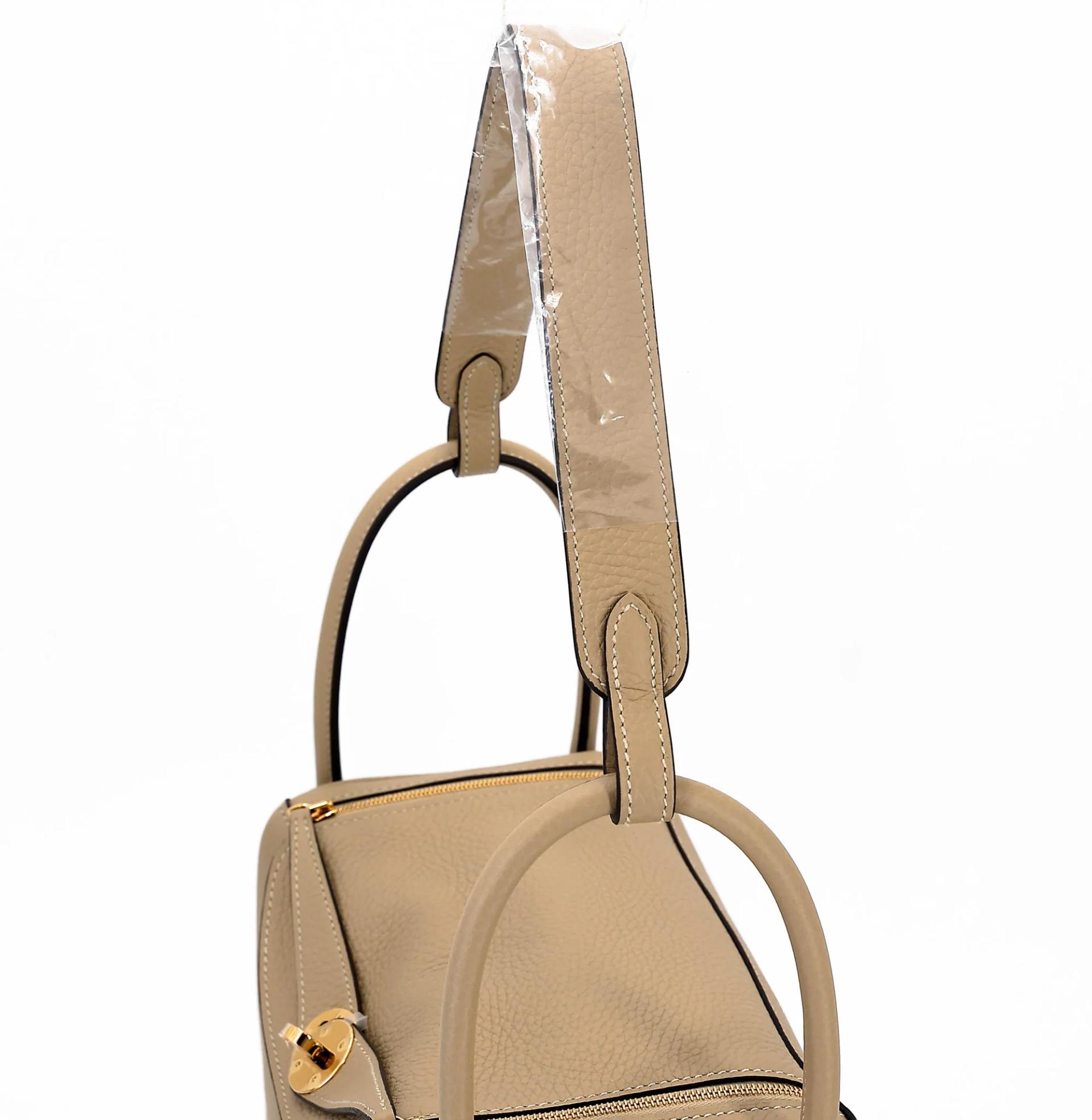 Brand New ( Rank N ) HERMÈS Lindy 26 Trench (S2) Clemence Gold hardware K (2025) - 3