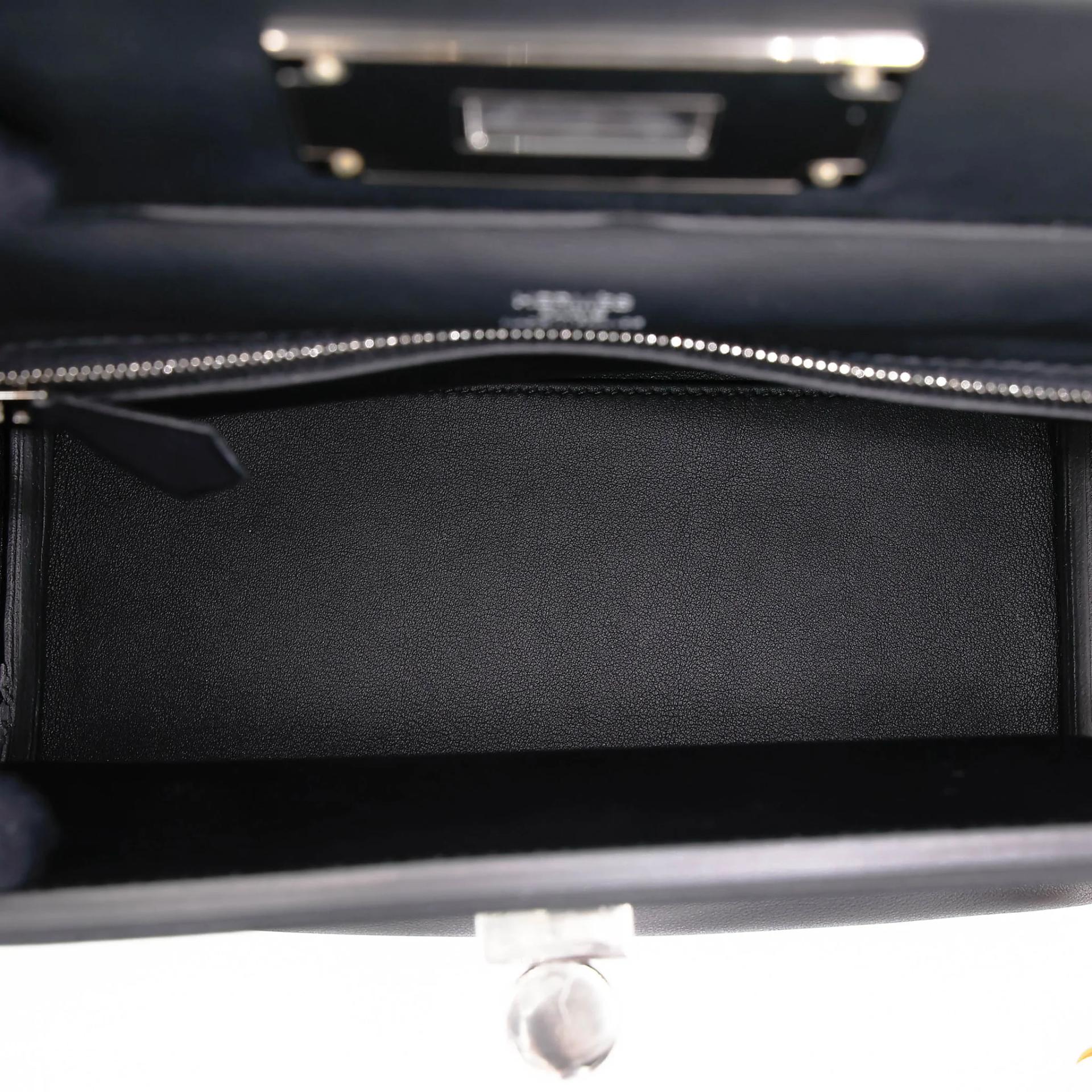 Excellent ( Rank SA ) HERMÈS 24/24 - 21 mini Noir (89) Swift Palladium hardware W (2024) - 22