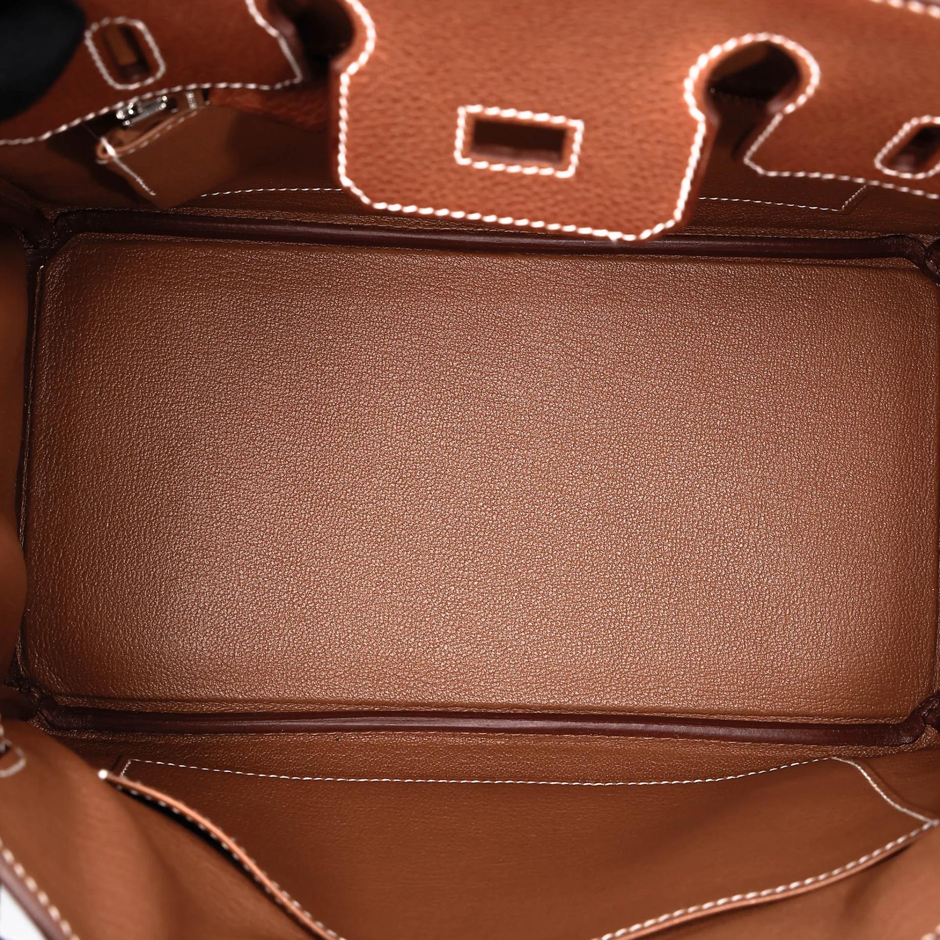 Excellent ( Rank SA ) HERMÈS Birkin 25 Fauve (34) Barenia Faubourg Palladium hardware K (2025) - 20