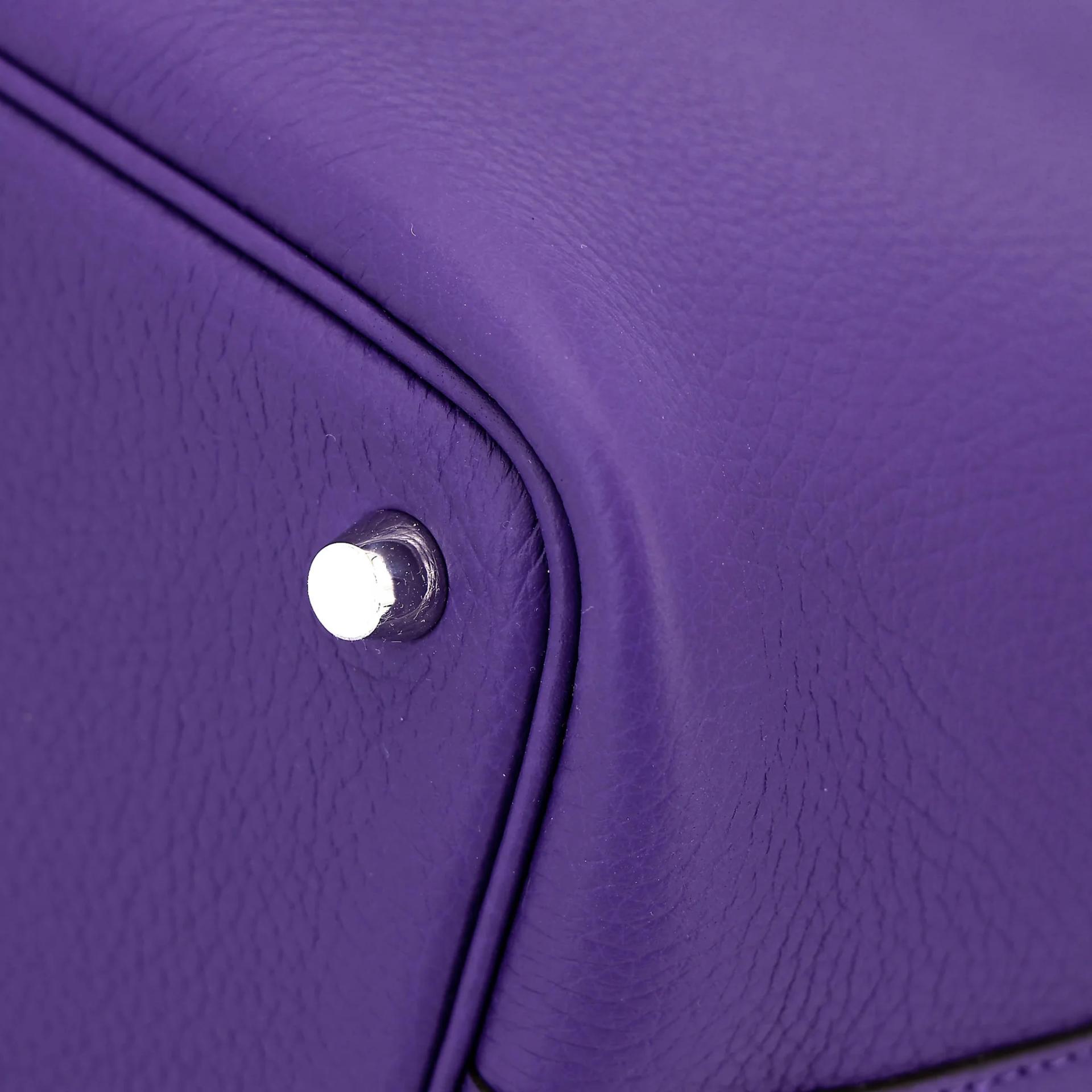Brand New ( Rank N ) HERMÈS Picotin Lock PM Purple (X3) Clemence Palladium hardware G (2026) - 9