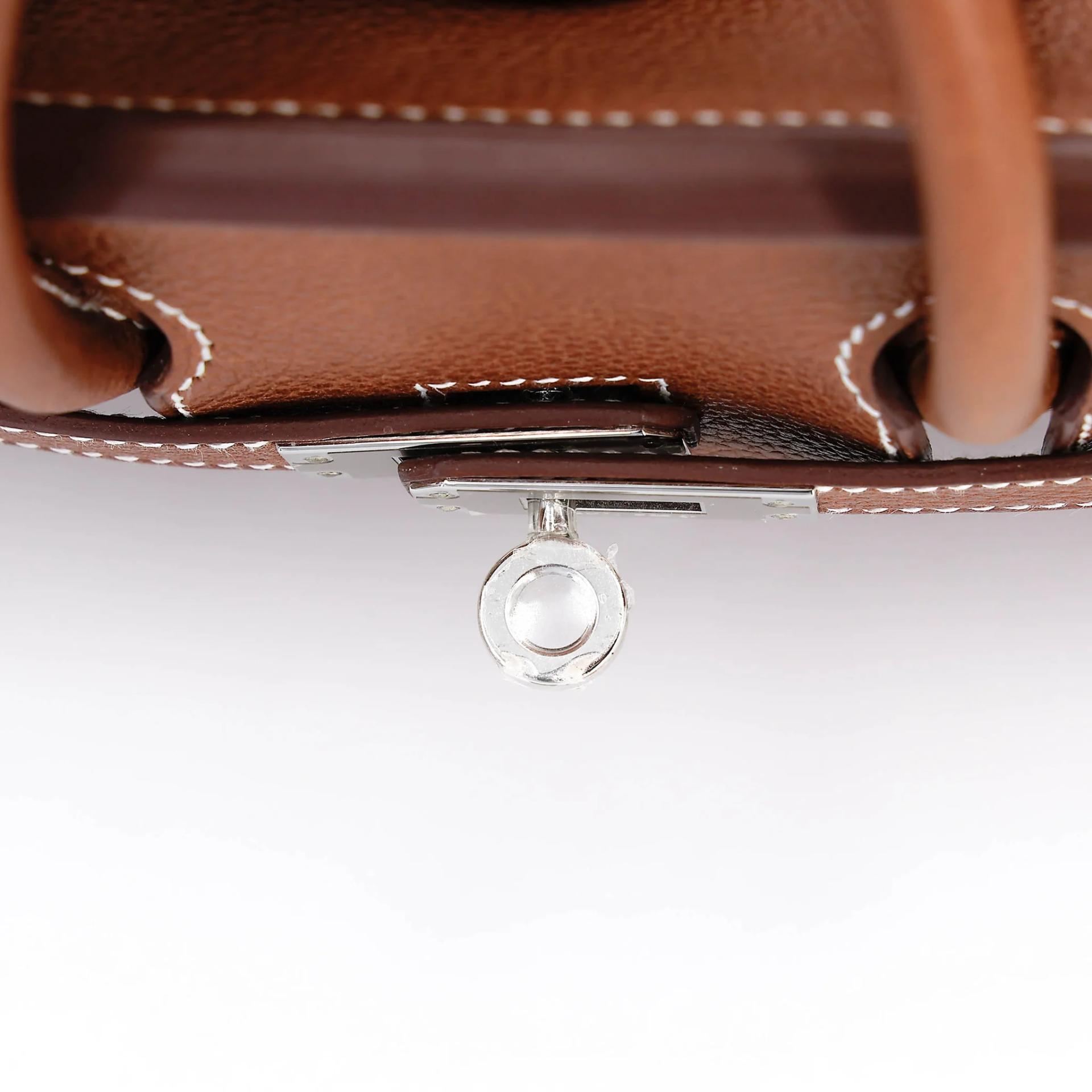 Excellent ( Rank SA ) HERMÈS Birkin 25 Fauve (34) Barenia Faubourg Palladium hardware K (2025) - 13