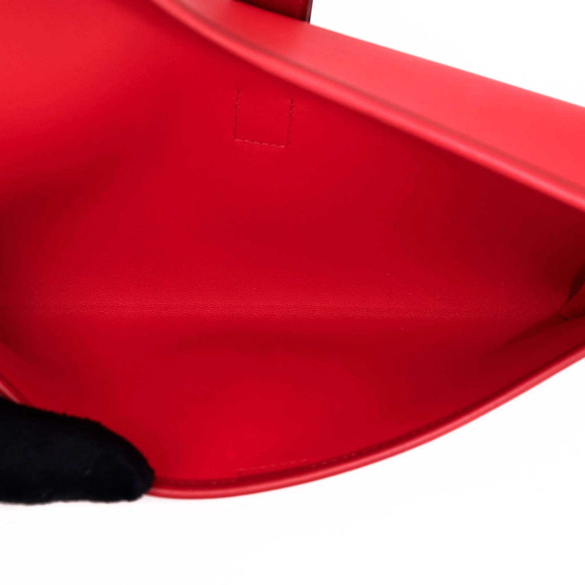 Unused ( Rank NS ) HERMÈS Jige 29 Verso Rouge de Coeur (S3) Rouge Casaque (Q5) Swift Y (2020) - 13