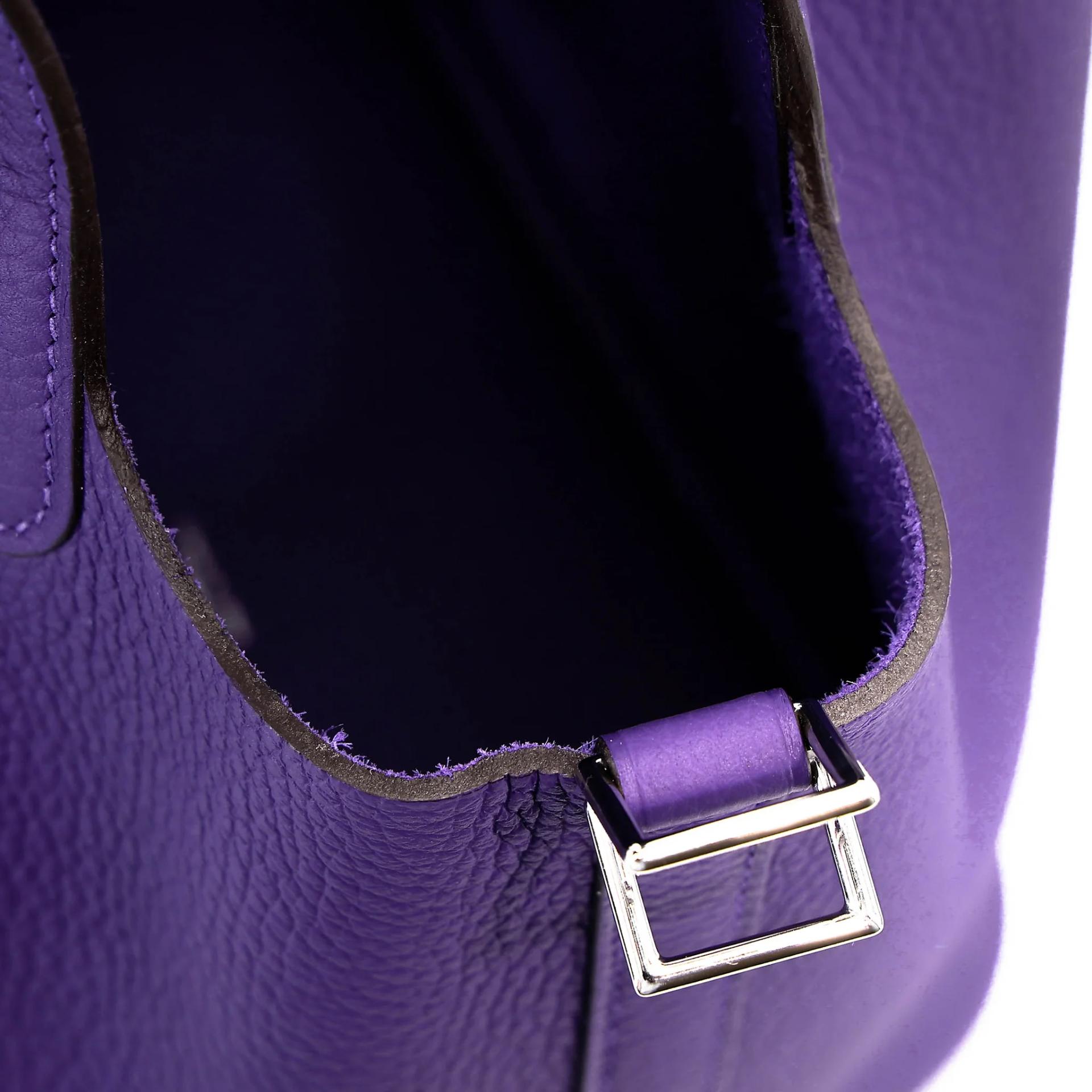 Brand New ( Rank N ) HERMÈS Picotin Lock PM Purple (X3) Clemence Palladium hardware G (2026) - 11