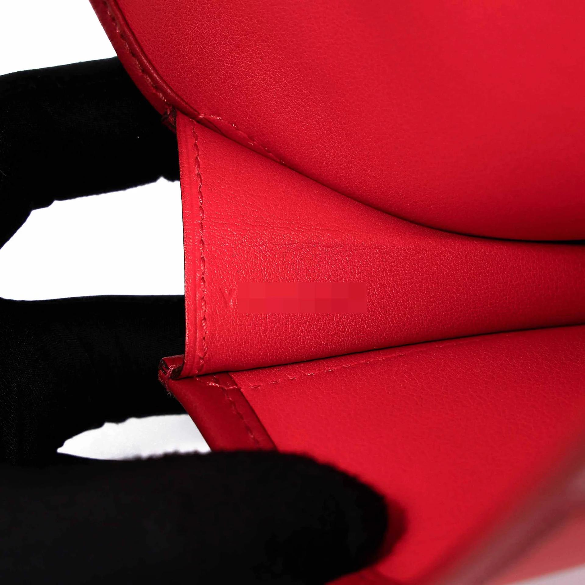 Unused ( Rank NS ) HERMÈS Jige 29 Verso Rouge de Coeur (S3) Rouge Casaque (Q5) Swift Y (2020) - 10